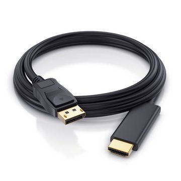 Primewire Audio- & Video-Kabel, DisplayPort, HDMI Typ A (100 cm), DisplayPort auf HDMI Konverterkabel Adapterkabel 4K 3840 x 2160 - 1m