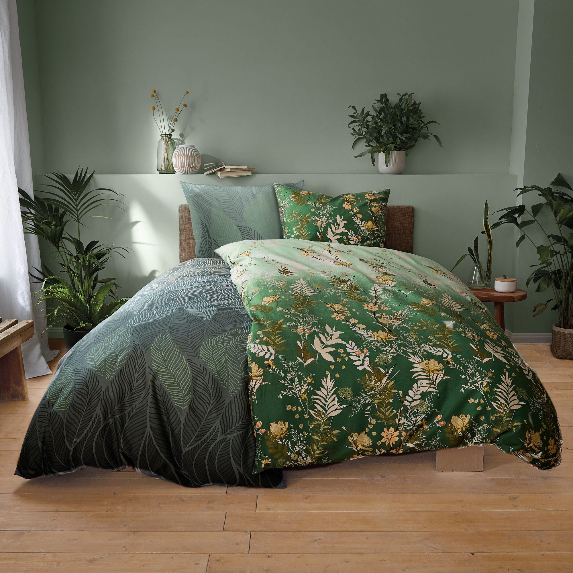 Kleine Wolke Bettwäsche Bettwäsche "Jamiro", Mako-Satin, Blatt günstig online kaufen