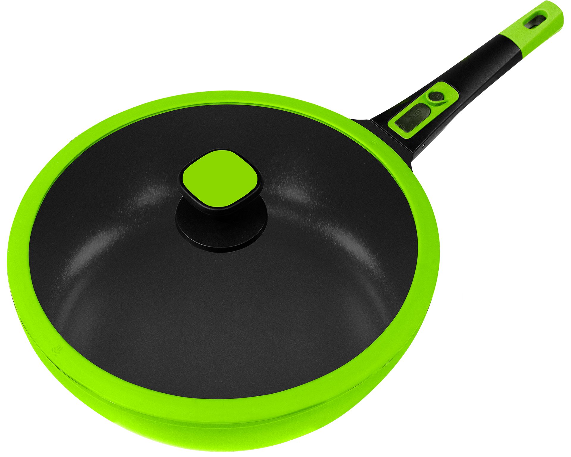 KING Bratpfanne »Click-Grip Xylan Plus Silver Diamond«, mit Glasdeckel, Aluminiumguss (Set, 2-tlg), Induktion, abnehmbarer Griff, XYLAN puls Silver Diamond-Beschichtung