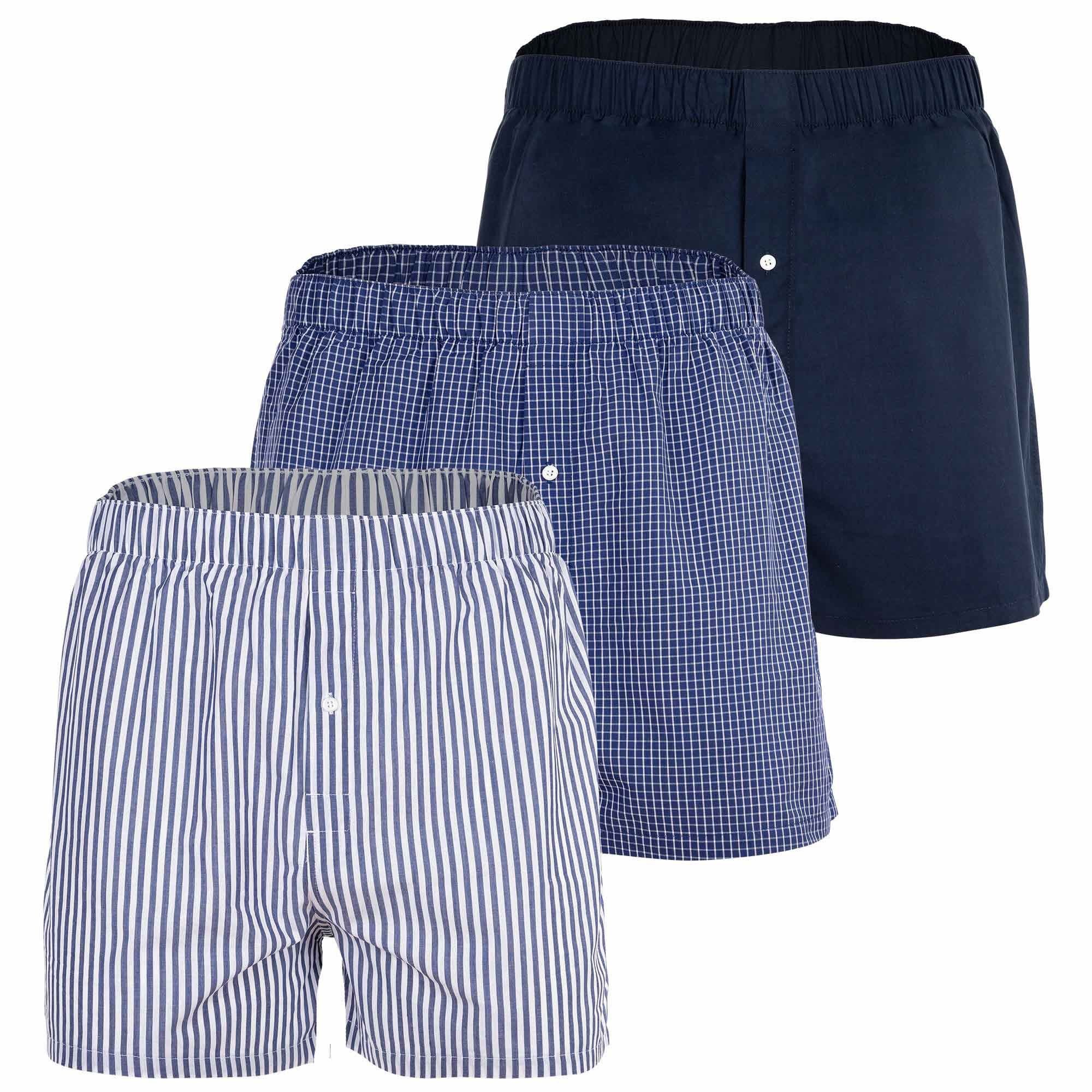 Boxershorts Herren Web-Boxershorts 3er Pack Baumwolle
