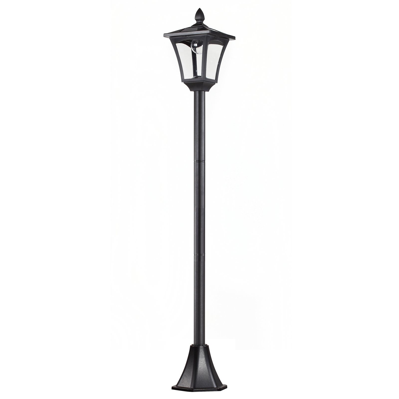 Outsunny LED Gartenleuchte Wegleuchte mit LED 40 Lumen, LED, Schwarz 18 x 18 x 160cm