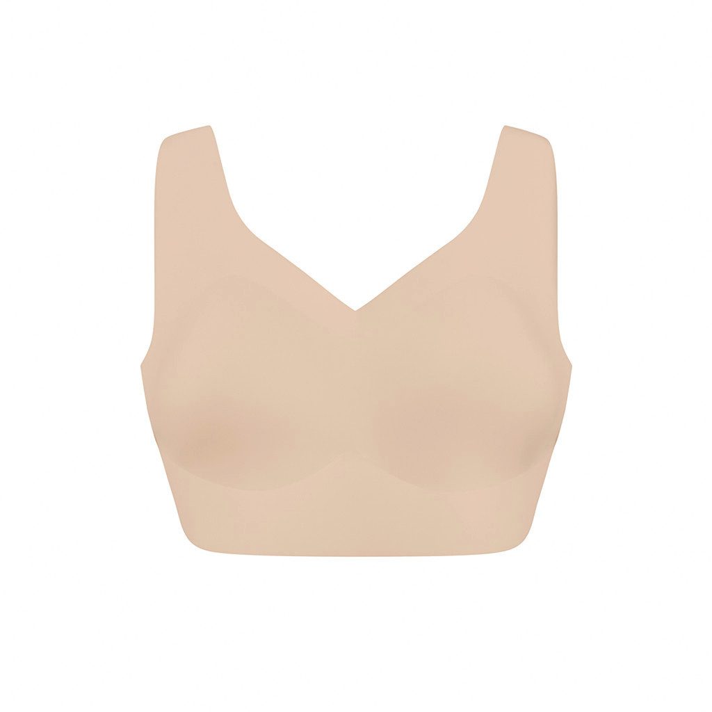 cfab (creamy fabrics) Bügelloser BH Comfort Minimizer Back Support BH-Beige-M (1-tlg)