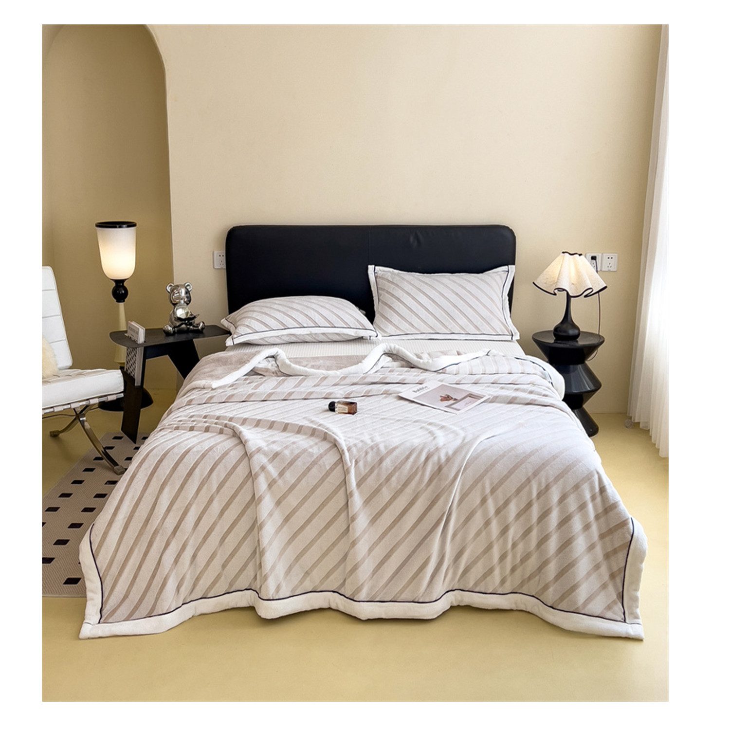 Wohndecke Fleecedecke Sofadecke Warm Weich Soft Flanell  130 x 150cm 280gr/m2
