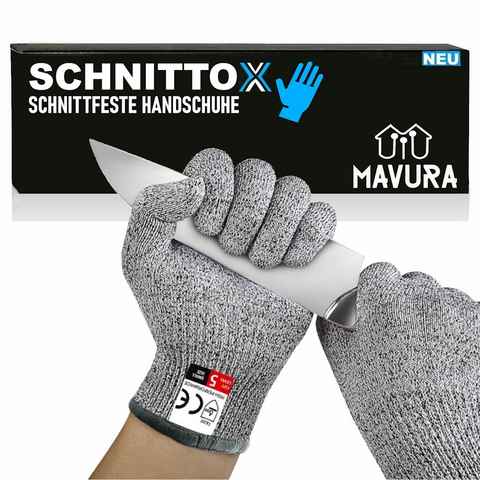 MAVURA Schnittschutzhandschuhe SCHNITTOX Schnittfeste Handschuhe Schnittsichere Schutzhandschuhe - Hoher Komfort & Dehnbares Material - Universalgröße