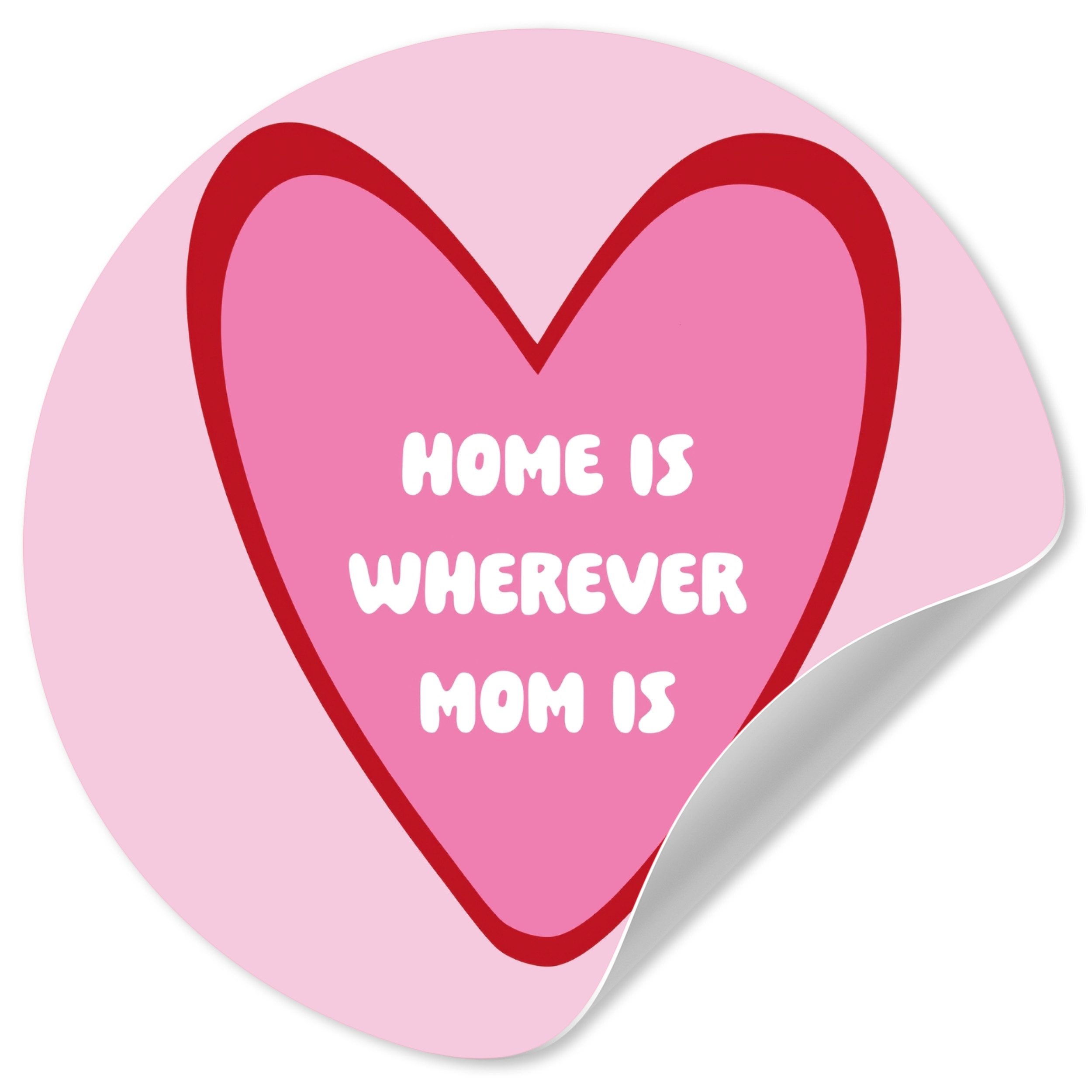 MuchoWow Wandsticker Zitat - Mutter - Rosa (1 St), Wanddeko Wohnzimmer Schlafzimmer Wandverkleidung, 50x50 cm