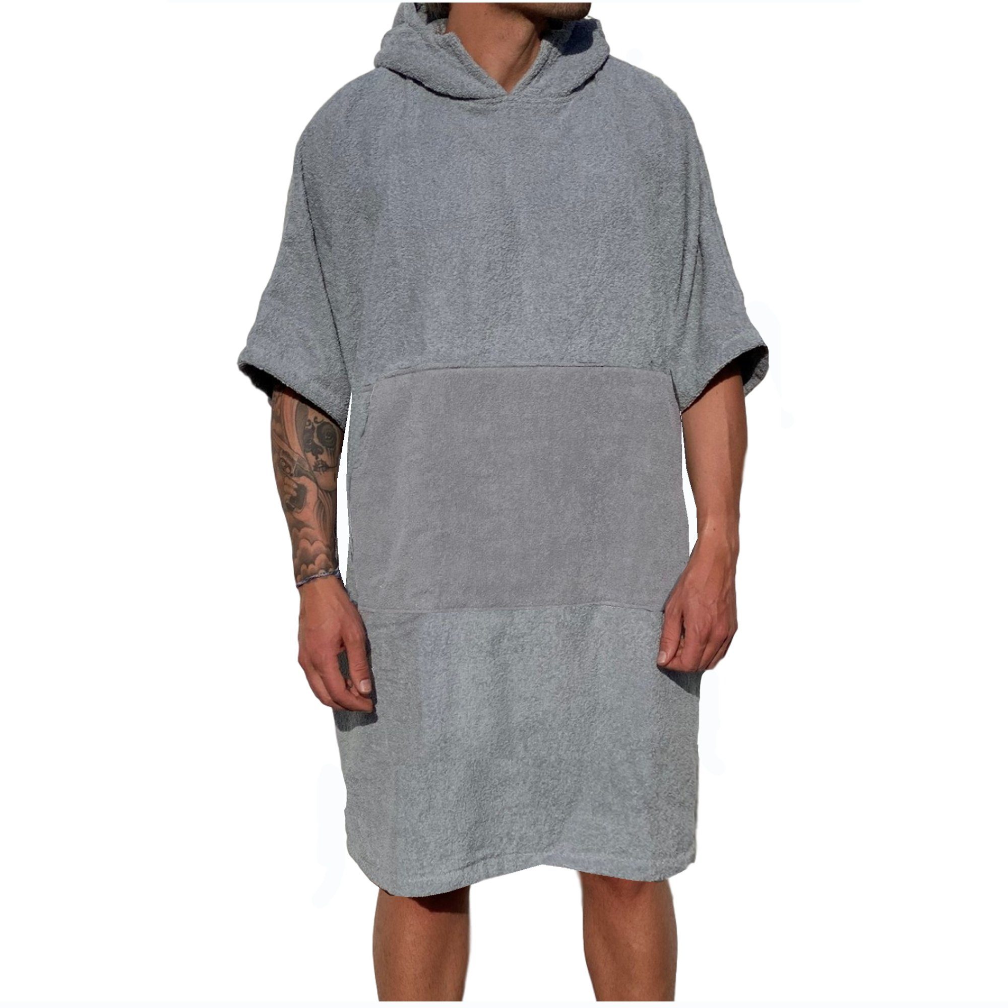 HOMELEVEL Bademantel Badeponcho Unisex aus 100% günstig online kaufen