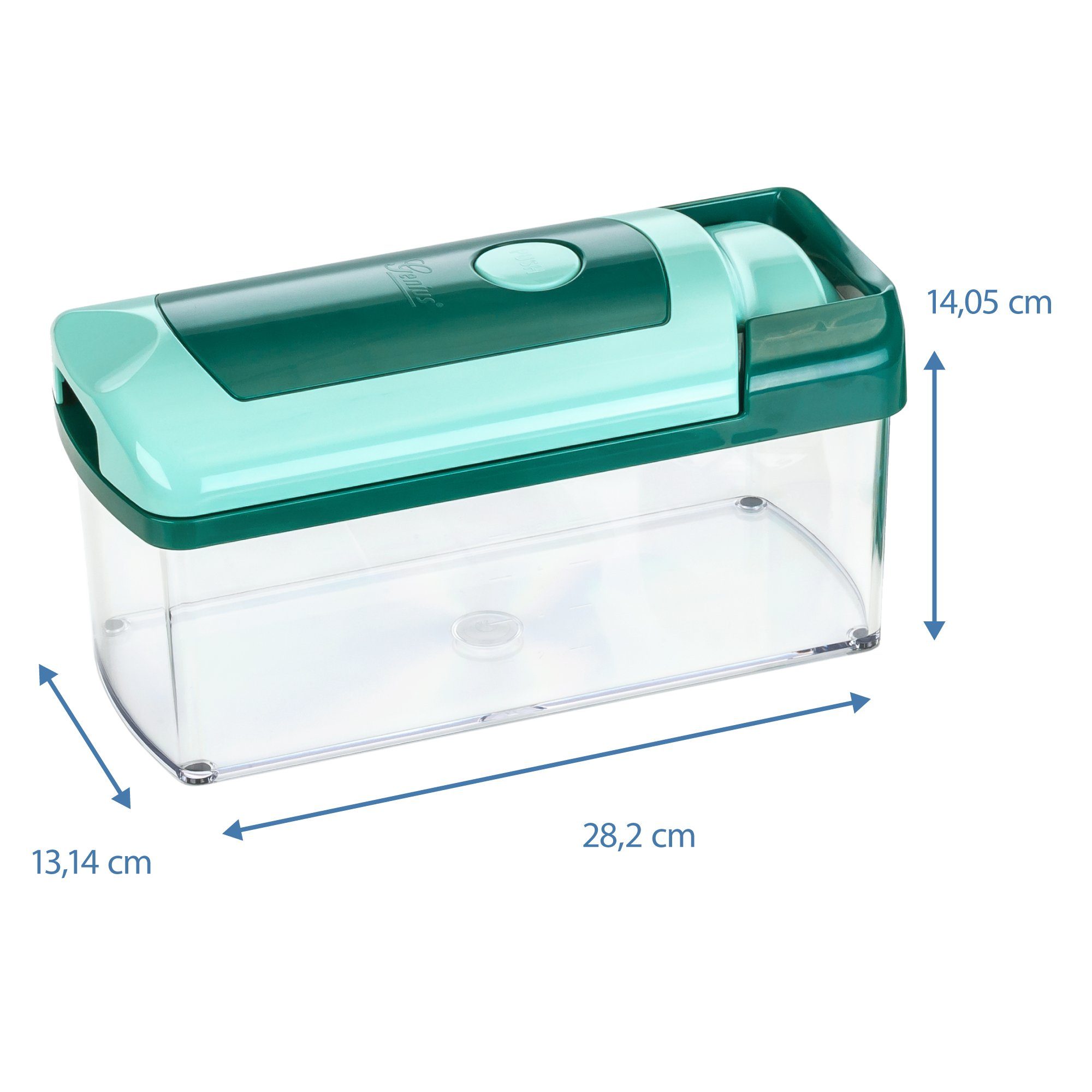 Genius Gemüseschneider Nicer Dicer Fusion Gemüsehobel Gemüse Obst Zerkleiner, Auffangbehälter 2500ml Tomaten Kartoffeln Zwiebel Schneider – Bild 4 von 5