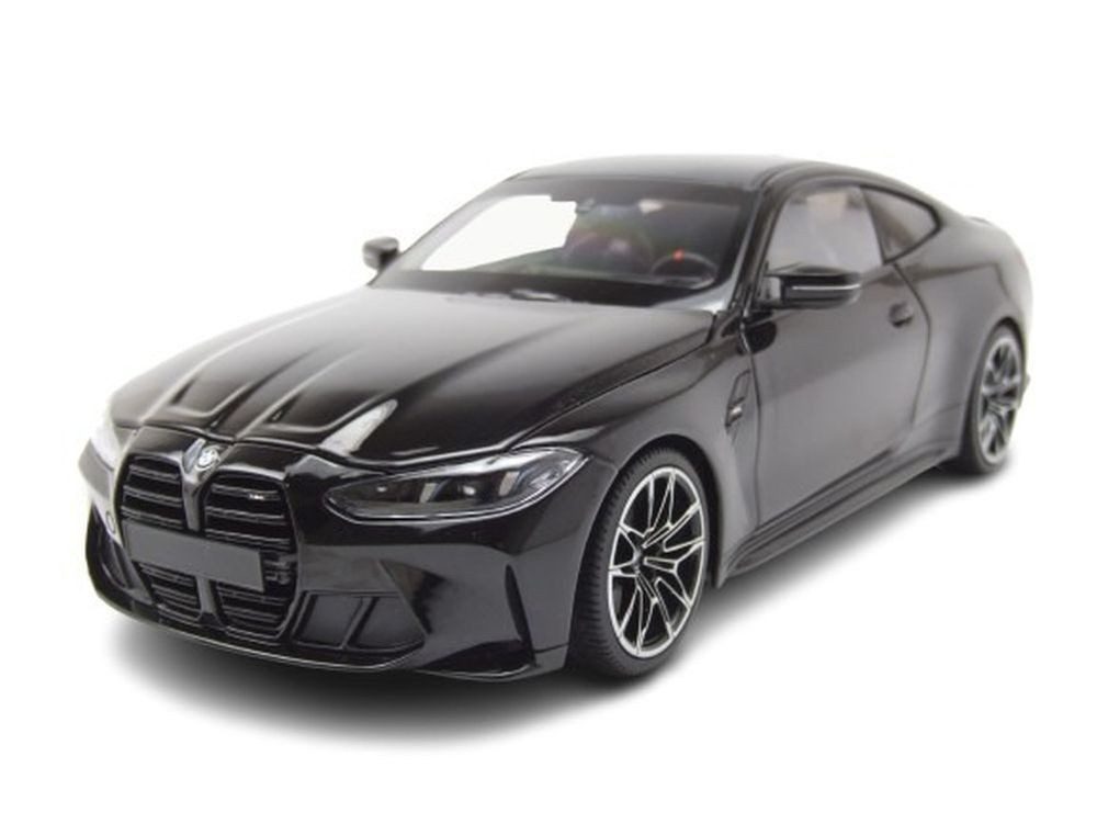 Minichamps Modellauto BMW M4 2024 schwarz metallic, Maßstab 1:18