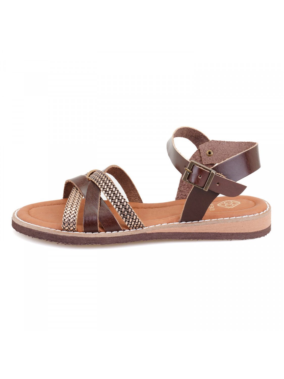 Desa Damen-Ledersandalen – ohne Futter, Synthetiksohle, atmungsaktiv Slippe günstig online kaufen