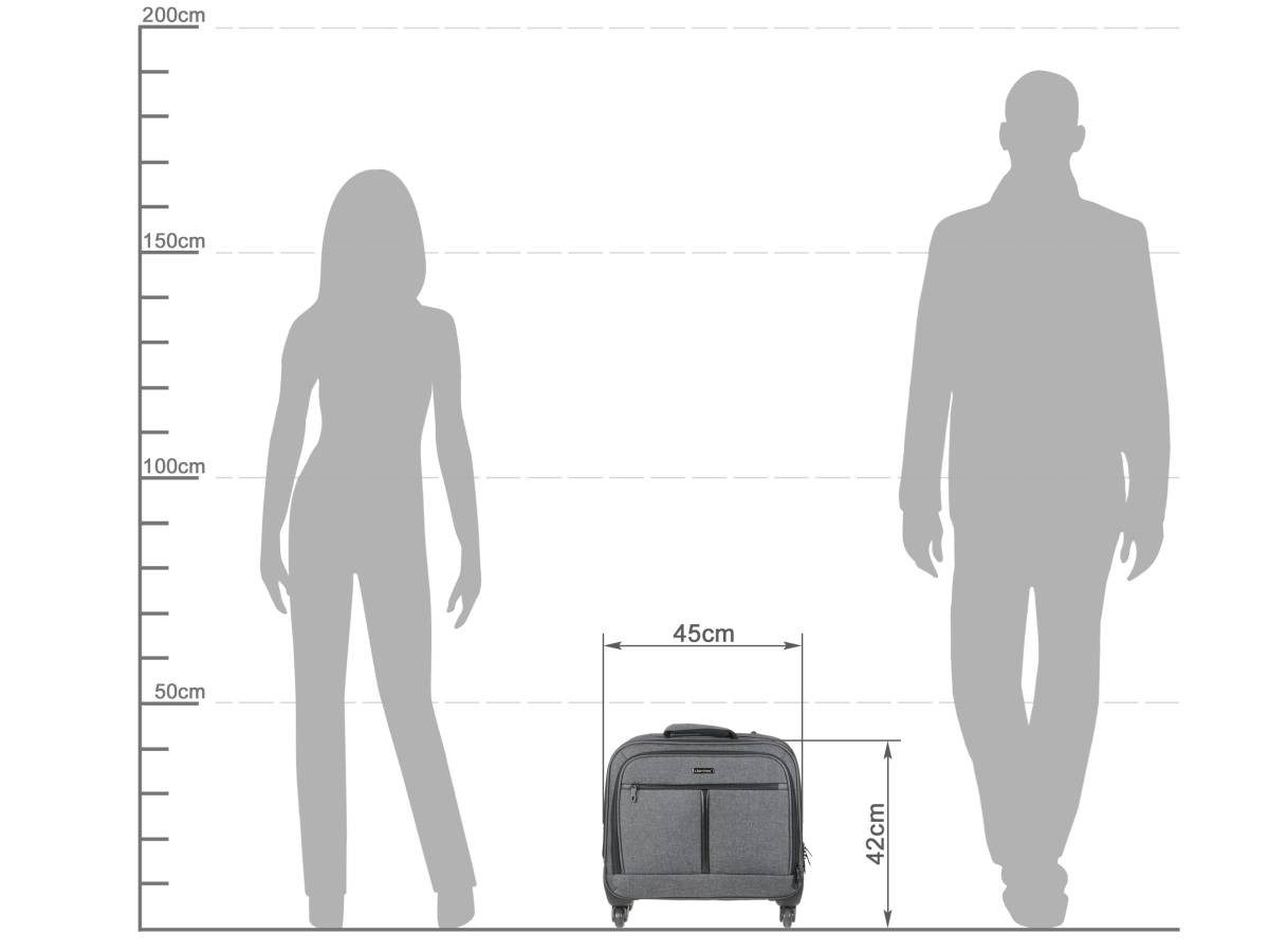 LIGHTPAK® Aktenkoffer Phoenix, 4 Rollen, Business-Trolley, Pilotenkoffer