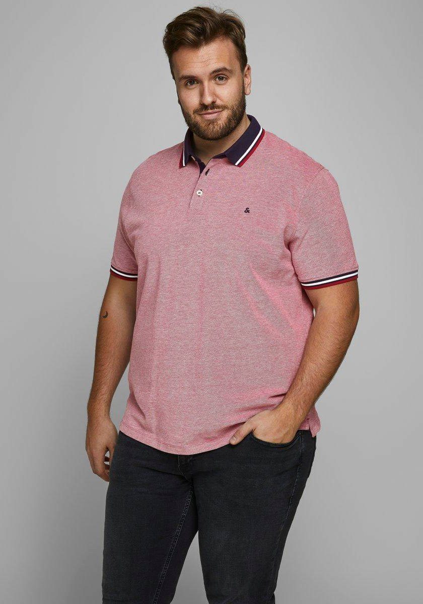 Jack&Jones Poloshirt mit Kontrastdetails Farbe rot Größe: 7XL günstig online kaufen