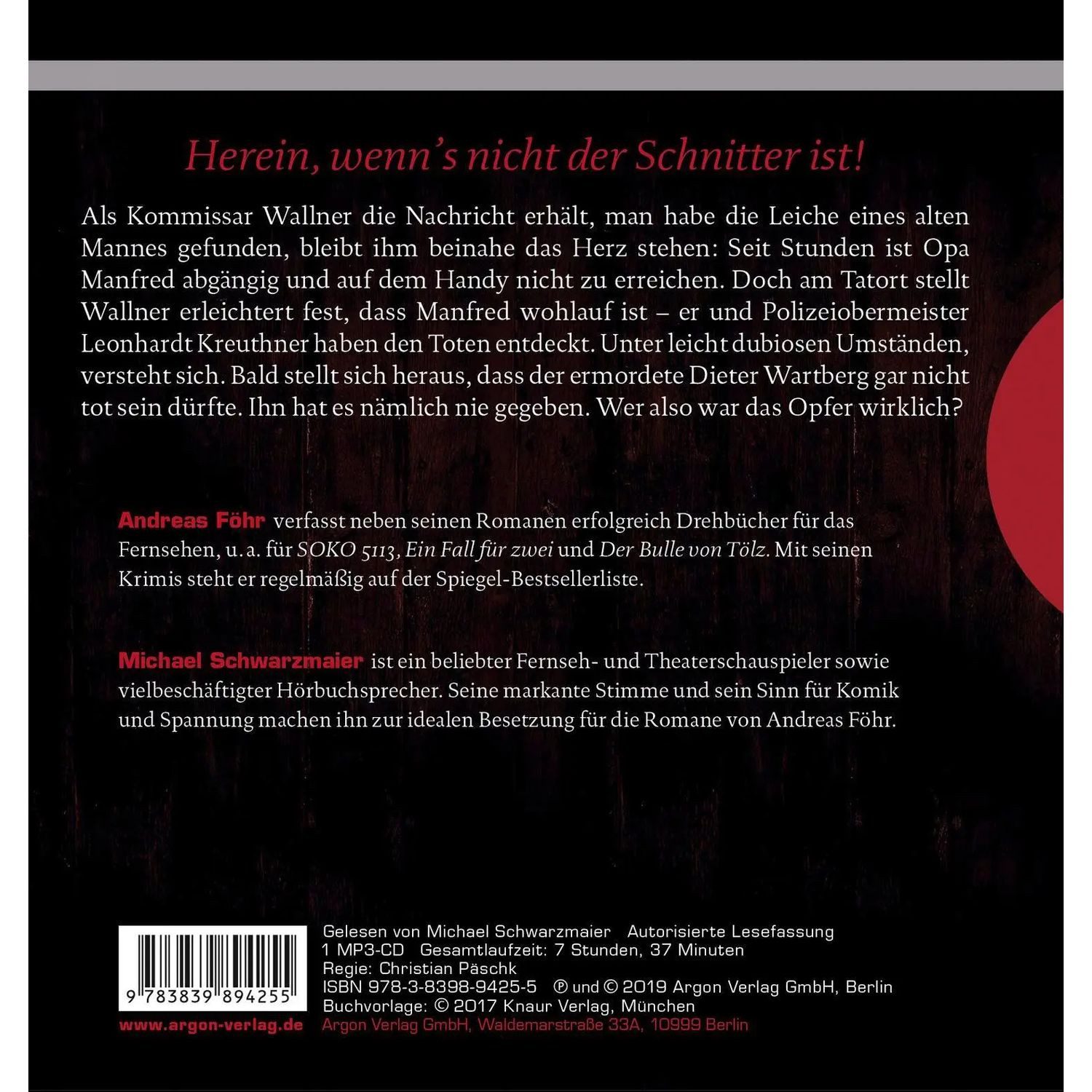 Argon Verlag Hörspiel Schwarzwasser