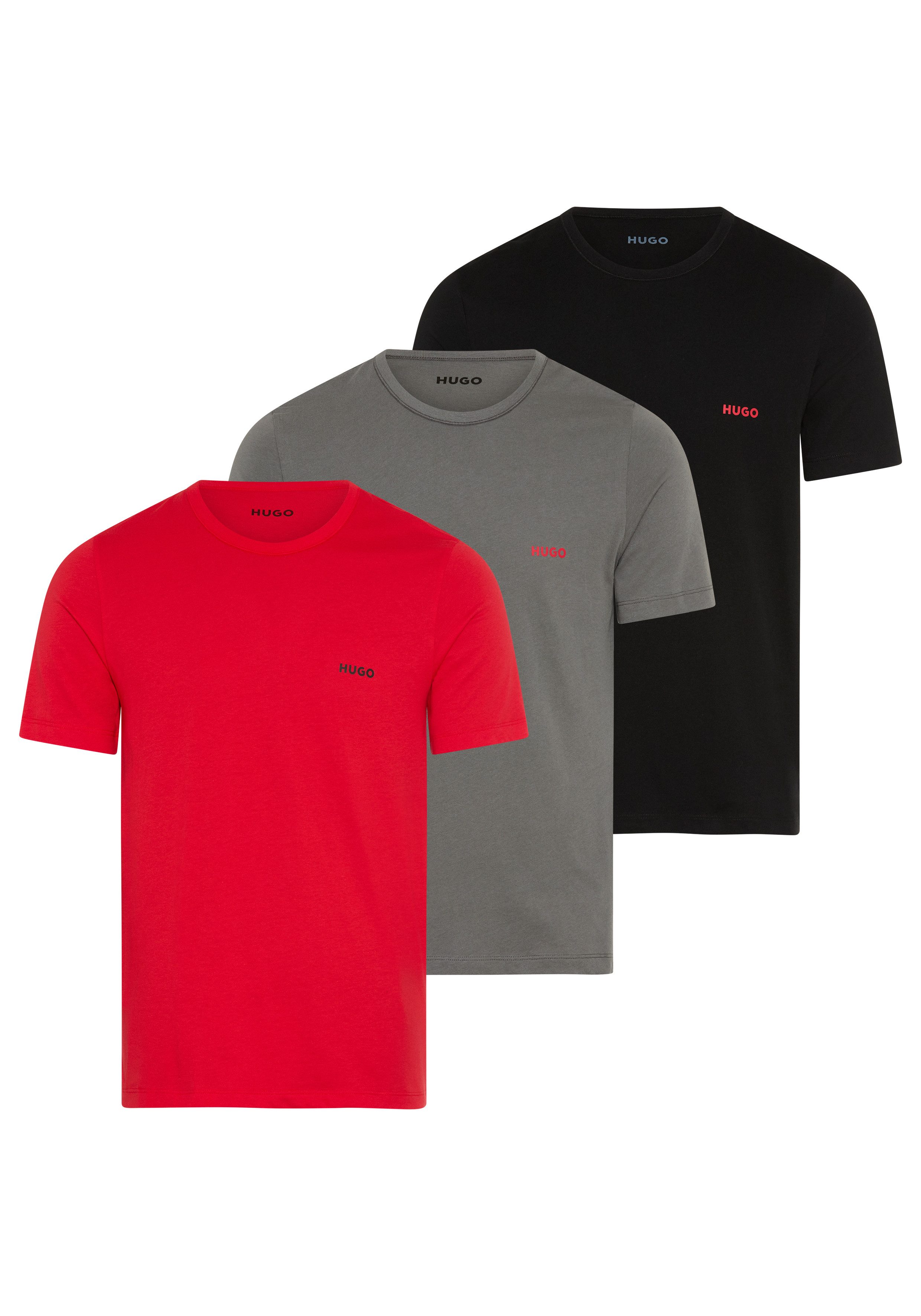 HUGO T-Shirt RN TRIPL (Packung, 3-tlg) mit Rundhalsausschnitt