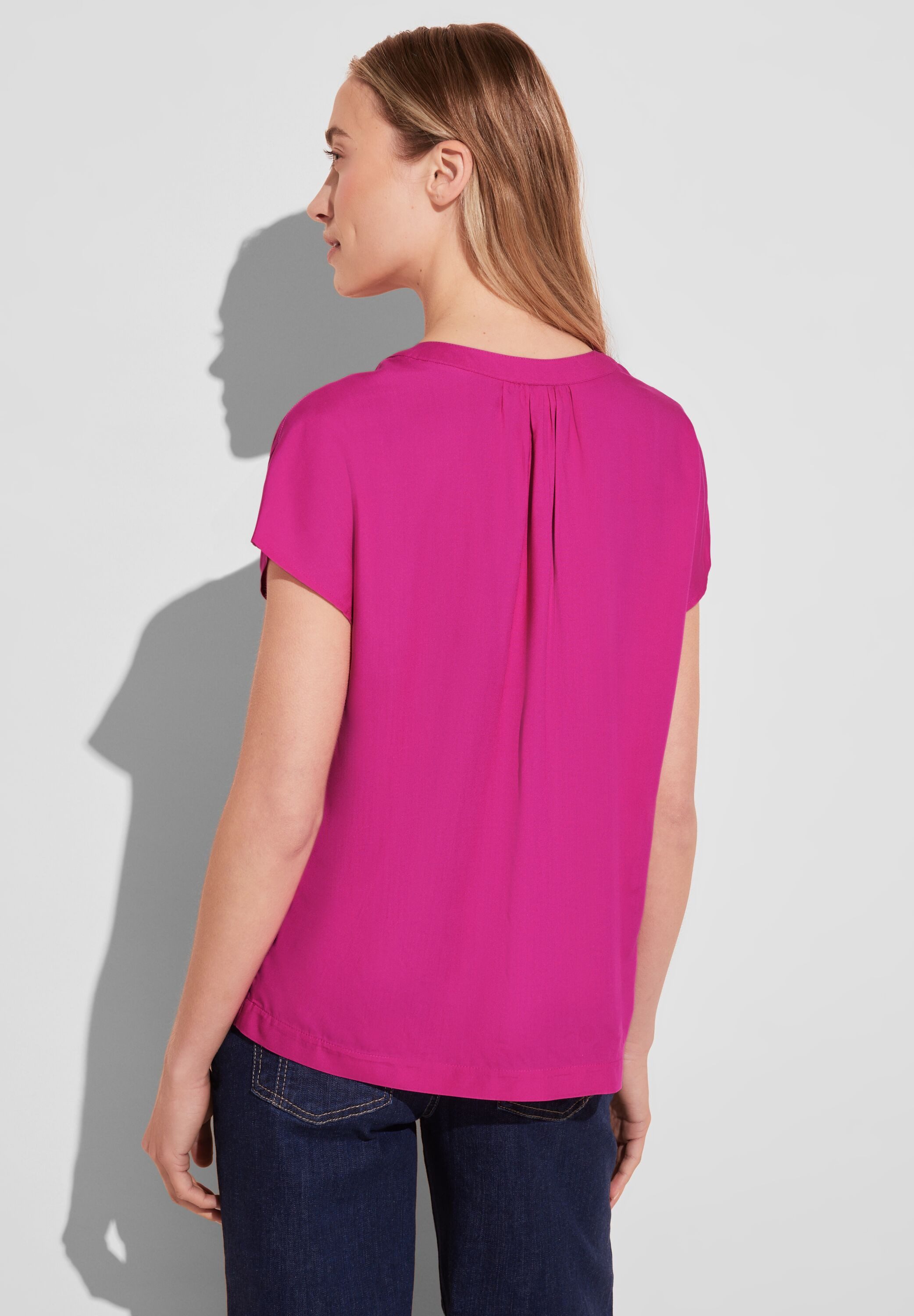 STREET ONE Kurzarmbluse, aus softer Viskose günstig online kaufen
