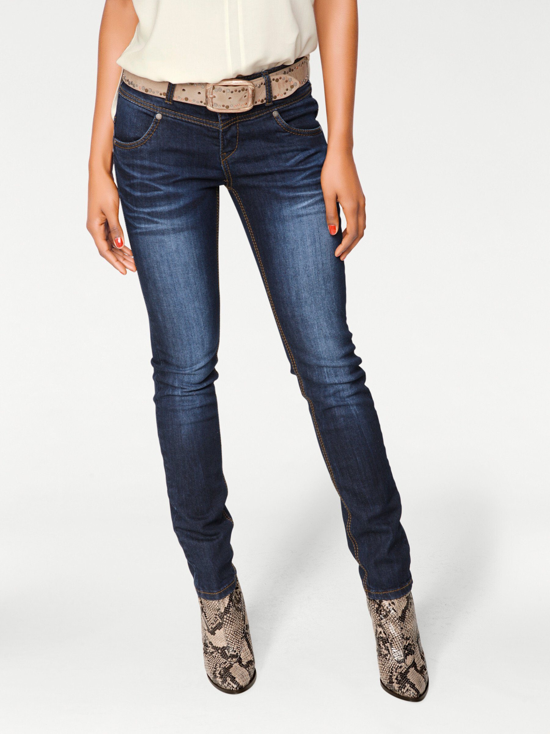 heine Bequeme Jeans Skinny-Jeans leicht vertieft – Bild 2 von 4