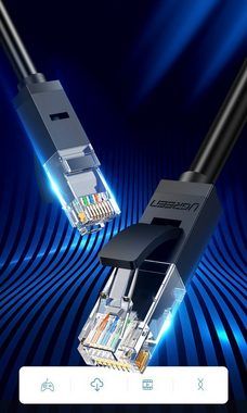 UGREEN Ugreen Netzwerkkabel flaches LAN Kabel Internetkabel Ethernet LAN-Kabel, (100 cm)