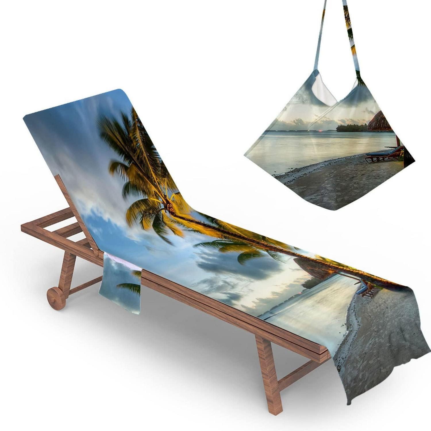 LuxusKollektion Strandtücher Liegestuhlauflage Strand 75x210cm, (1-St)