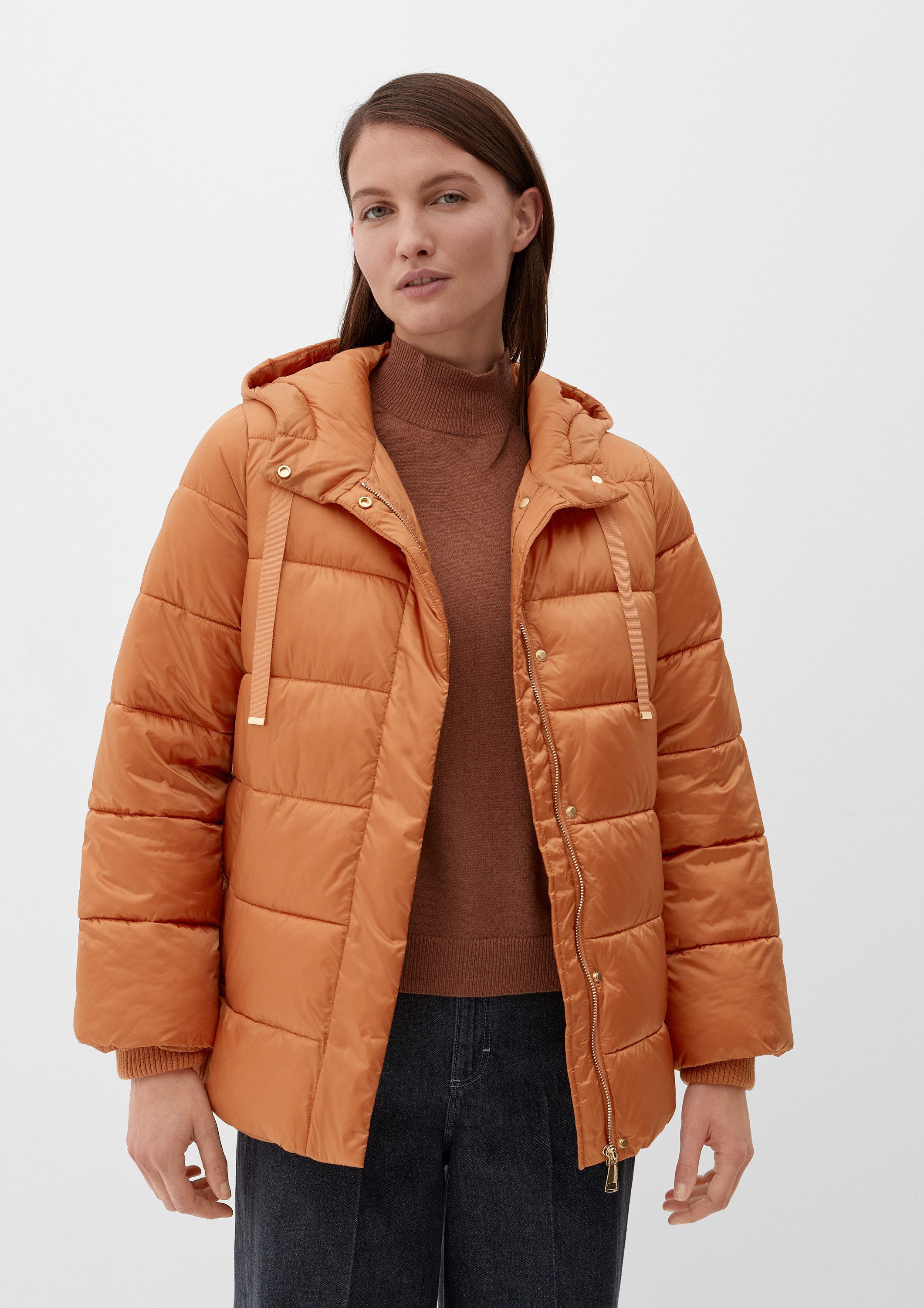 s.Oliver Winterjacke Outdoor-Jacke Steppjacke mit Kapuze