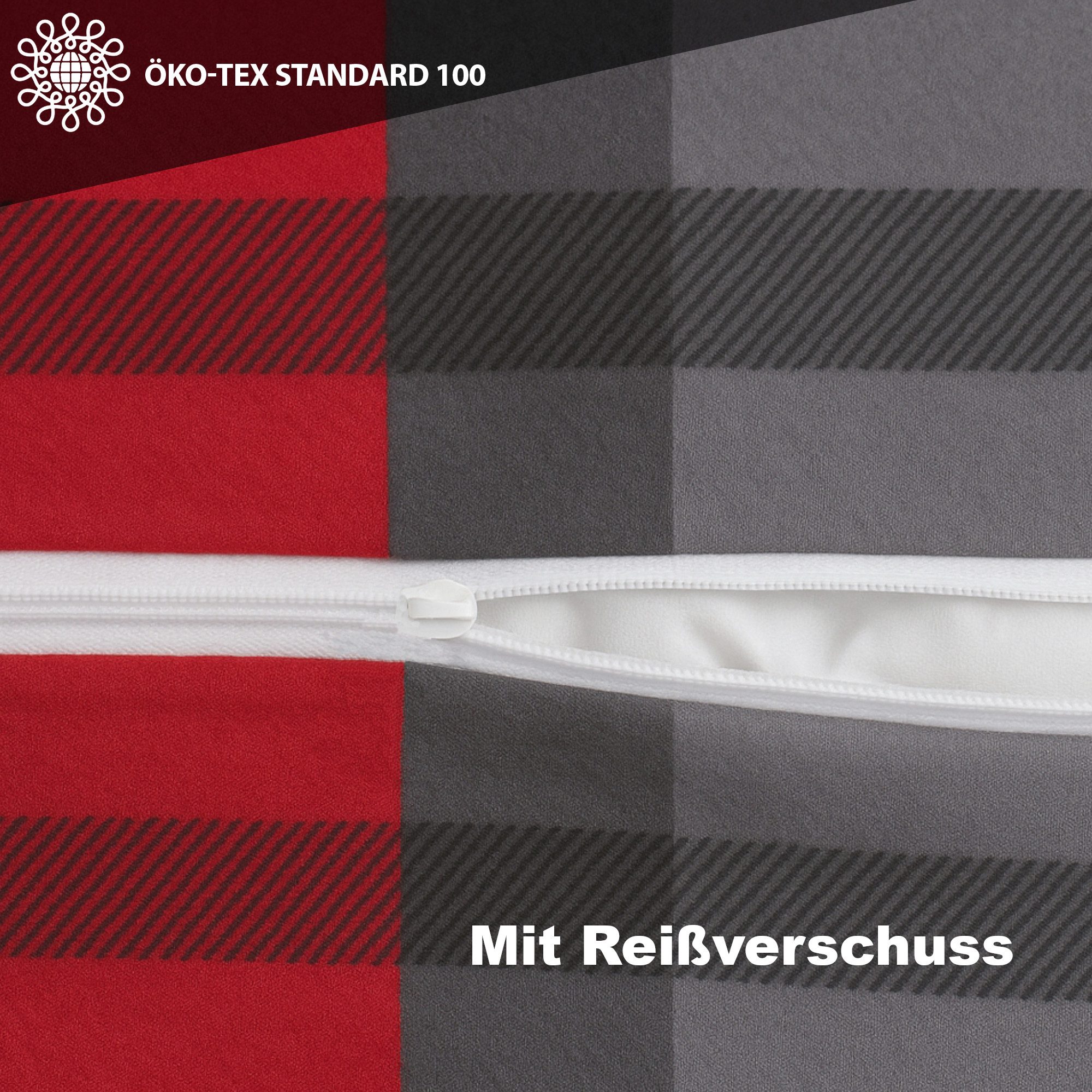 Malika Bettwäsche Baumwolle weiche Bettwäsche für gemütliche Nächte, Baumwolle, 2 teilig, Für Allergiker geeignet, pflegeleicht, angenehm weicher Stoff – Bild 5 von 5