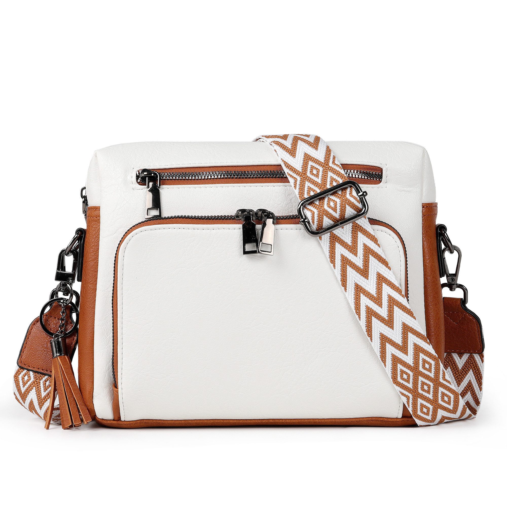 TAN.TOMI Schultertasche Damen Umhängetasche mit Verstellbar Abnehmbar Breiter Gurt, Leicht Damen Crossbody Bag Für Tägliches Arbeiten Verabredungen