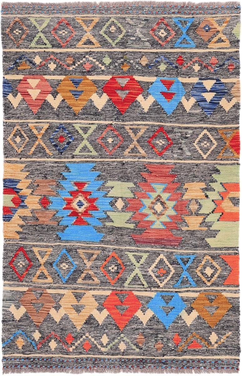 Orientteppich Kelim Afghan rechteckig, 3 Höhe: mm Handgewebter Orientteppich, Nain 97x147 Trading, Heritage Moderner