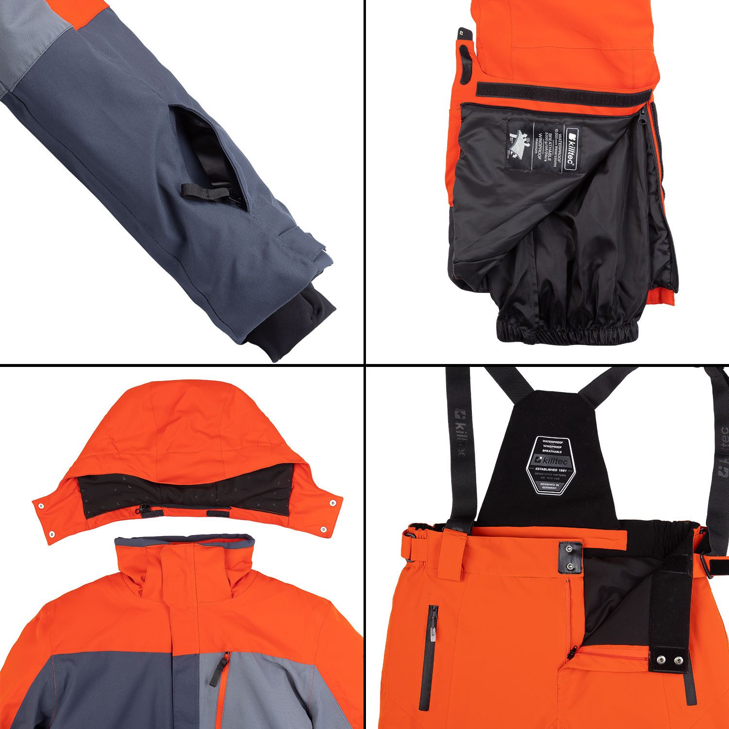 Killtec Skianzug Wintersport Herren Skijacke + Skihose, wasserdicht verschweißte Nähte - atmungsaktiver Stoff – Bild 3 von 5