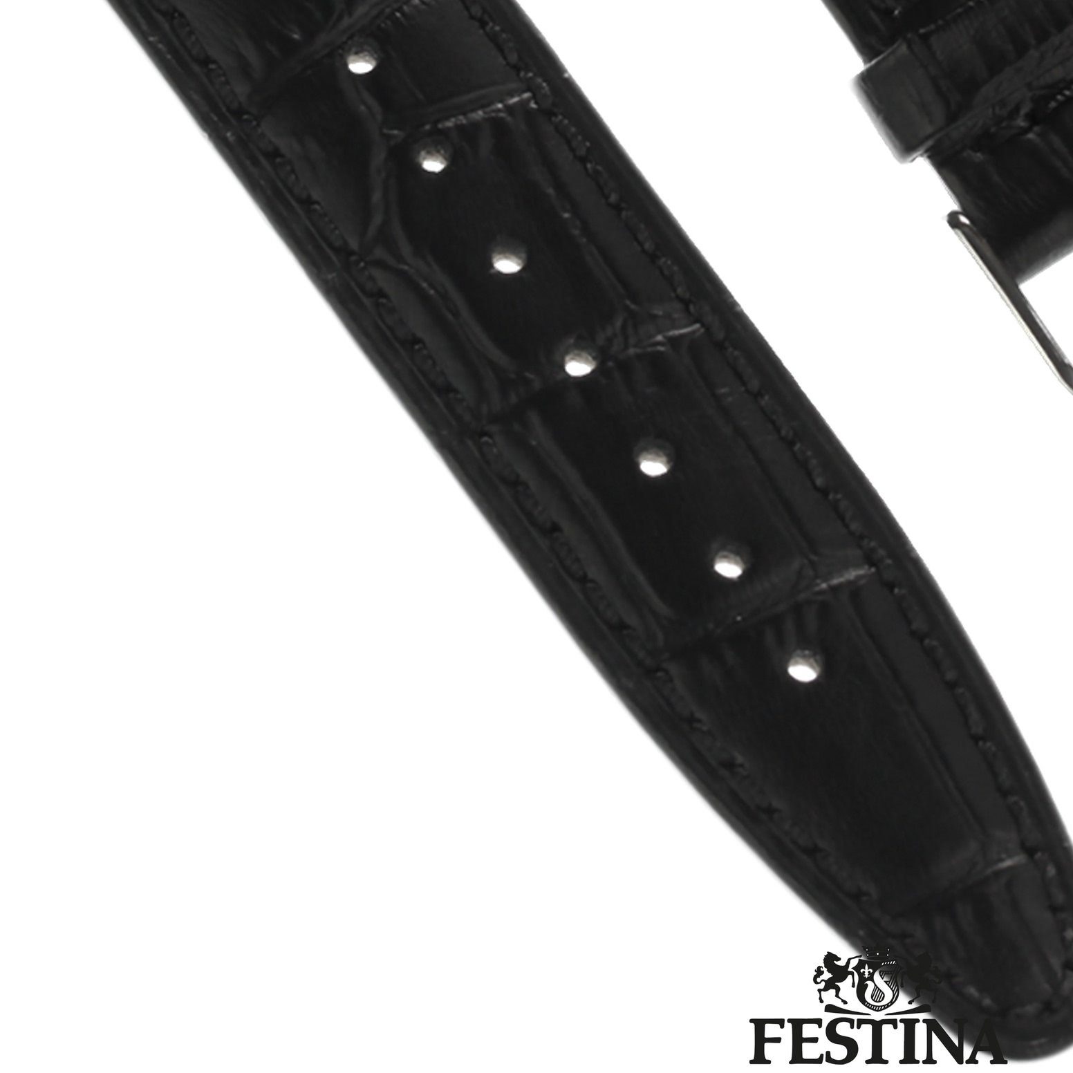 Festina Uhrenarmband Festina Herren Uhrenarmband 21mm, Herren Uhrenarmband, Lederarmband schwarz
