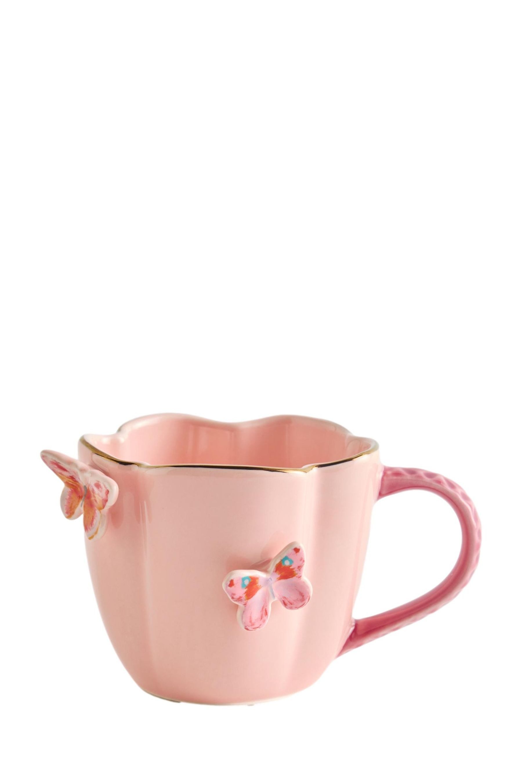 Next Becher Tasse mit Blumen- und Schmetterlingsmotiv, 1-tlg., Steingut