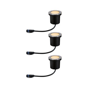 Paulmann LED Einbauleuchte Plug & Shine Floor Basisset IP67 2200K 3x4,5W Anthrazit, LED fest integriert, Bodeneinbauleuchte, Insektenfreundlich