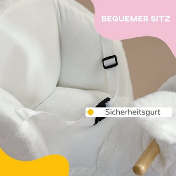 HOMCOM Schaukeltier Schaukelsitz mit Soundfunktion Babyschaukel für Kinder 1.5 bis 3 Jahre, (1 tlg), 60L x 33B x 50H cm