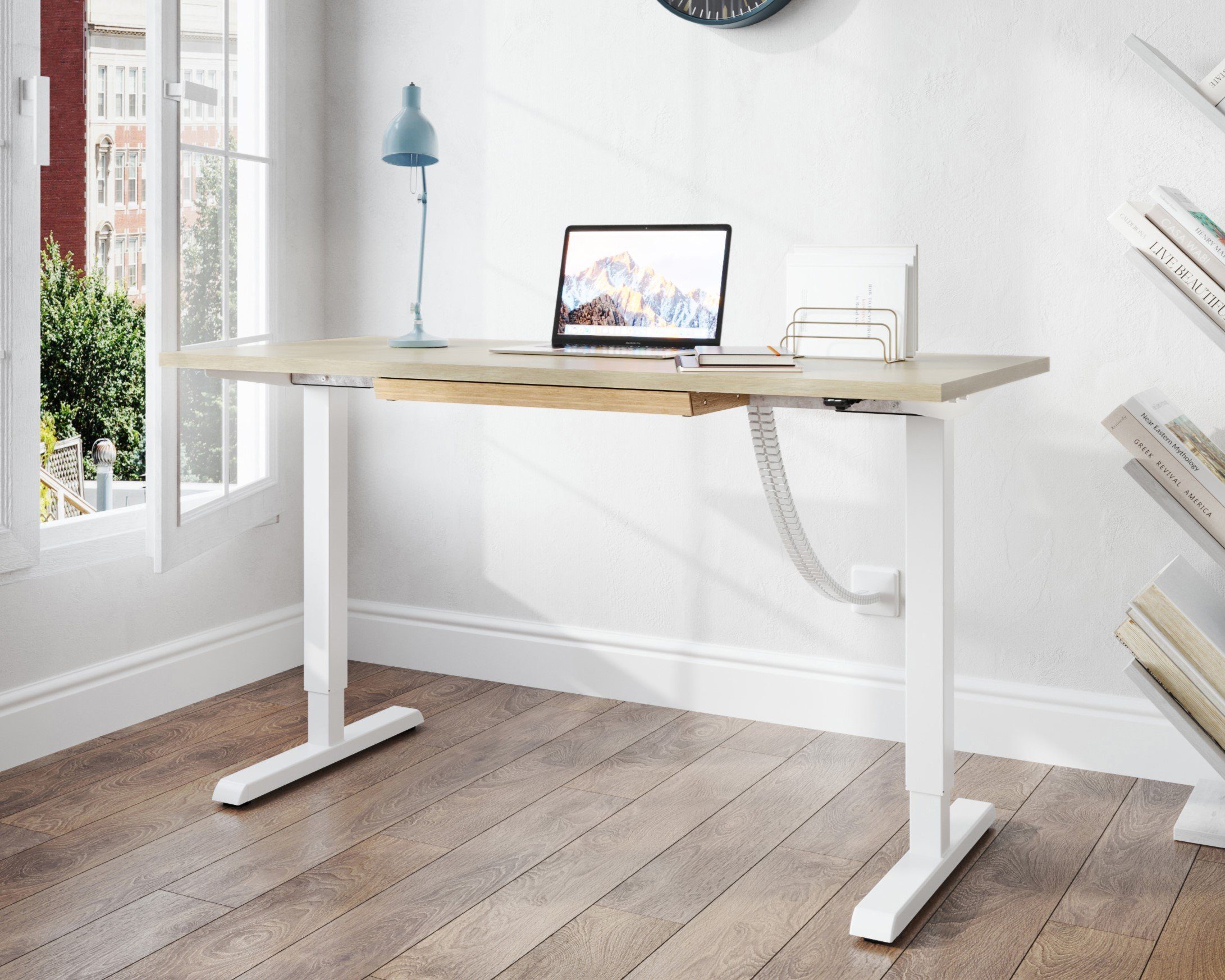 Actiforce Schreibtisch STEELFORCE PRO 300 (Home-Office PRO, 160 x 80 cm / 138 x 67 cm Stufenlos Teleskop), elektrisch höhenverstellbarer Schreibtisch, ergonomisch