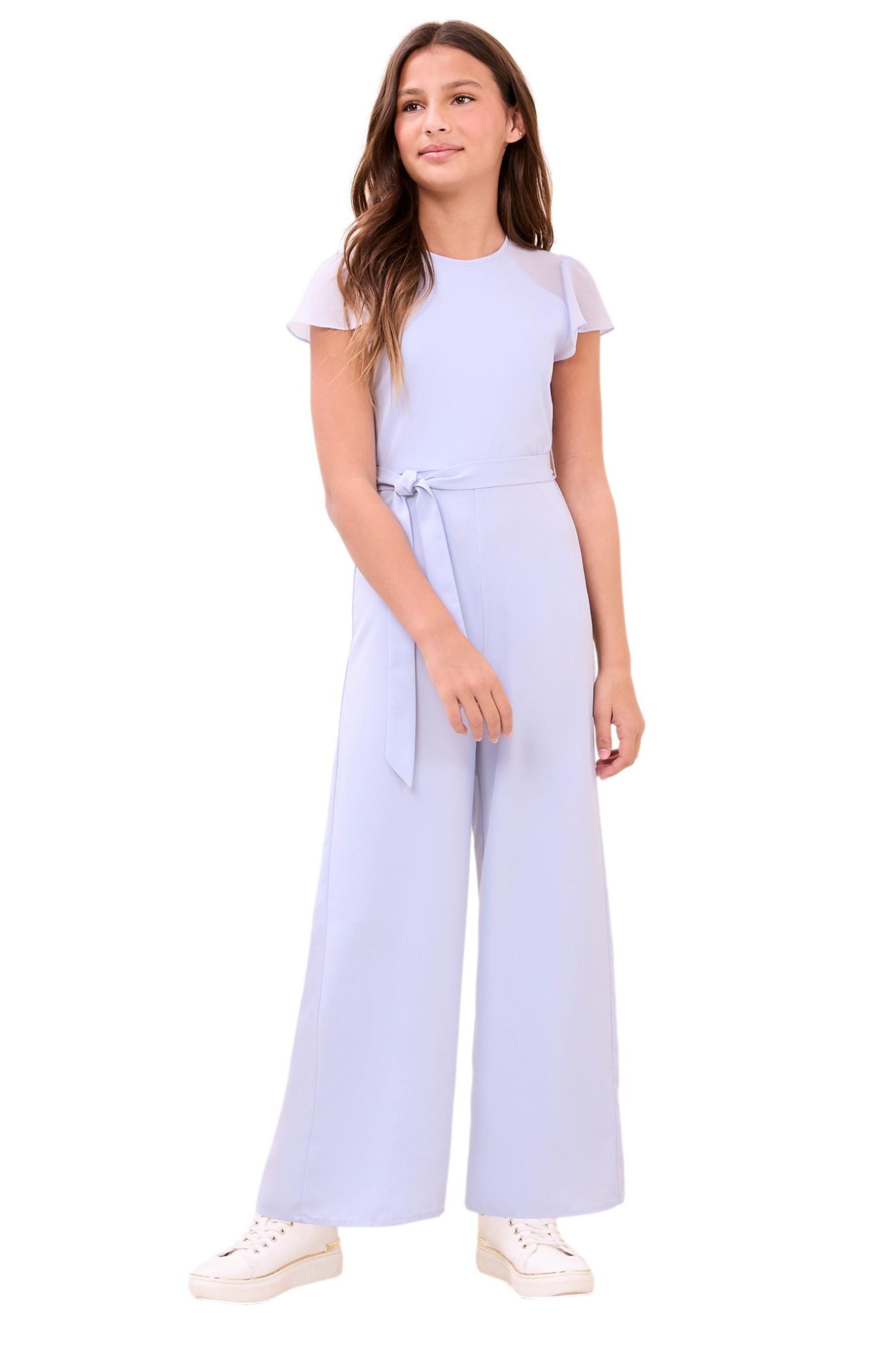 LIPSY Jumpsuit Lipsy Overall mit Netzstoffpasse (2-tlg)