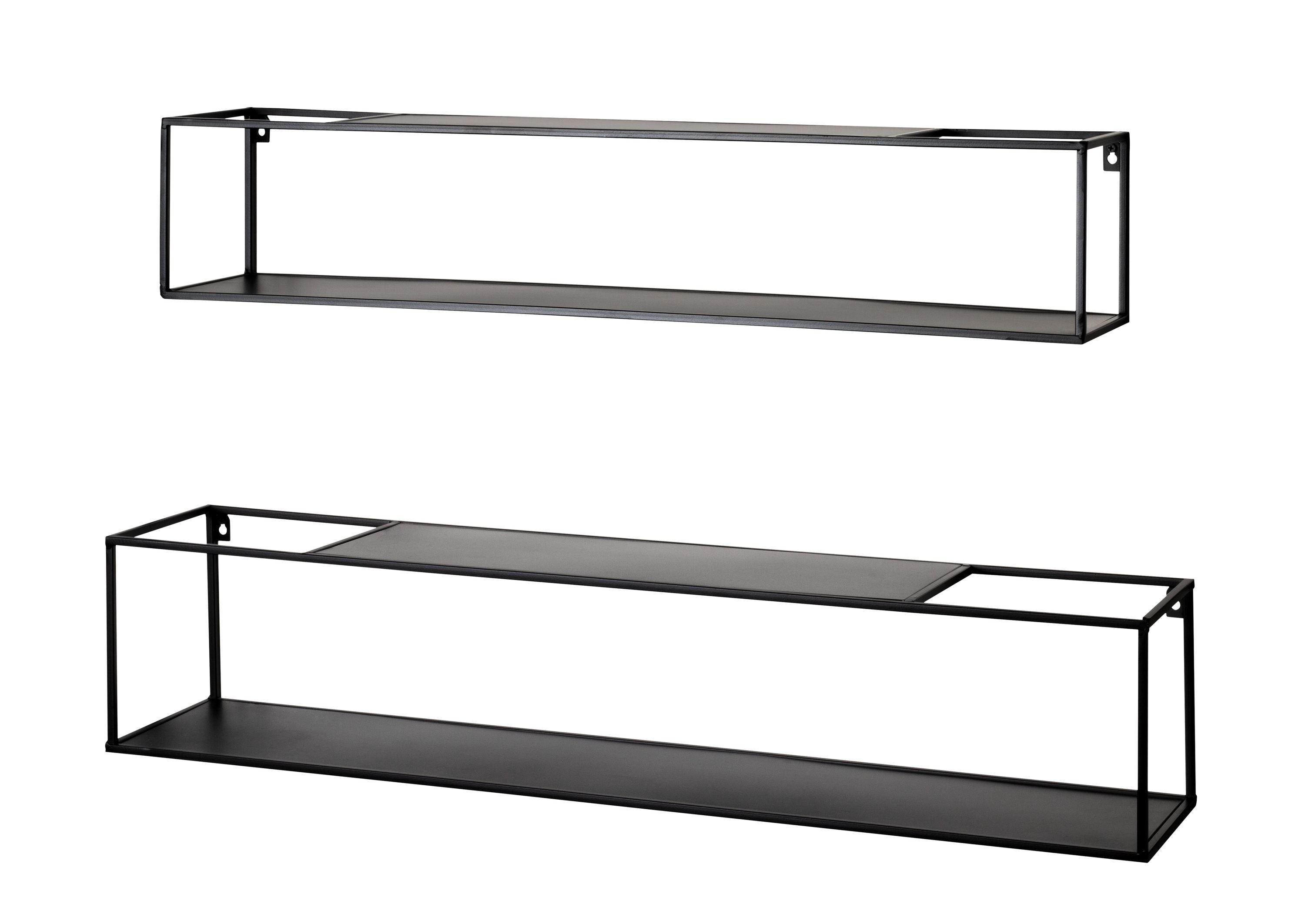 Wandregal Steckboard 2er Set Möbel schwarz Wandboard Wandregal HAKU Wandregal, HAKU