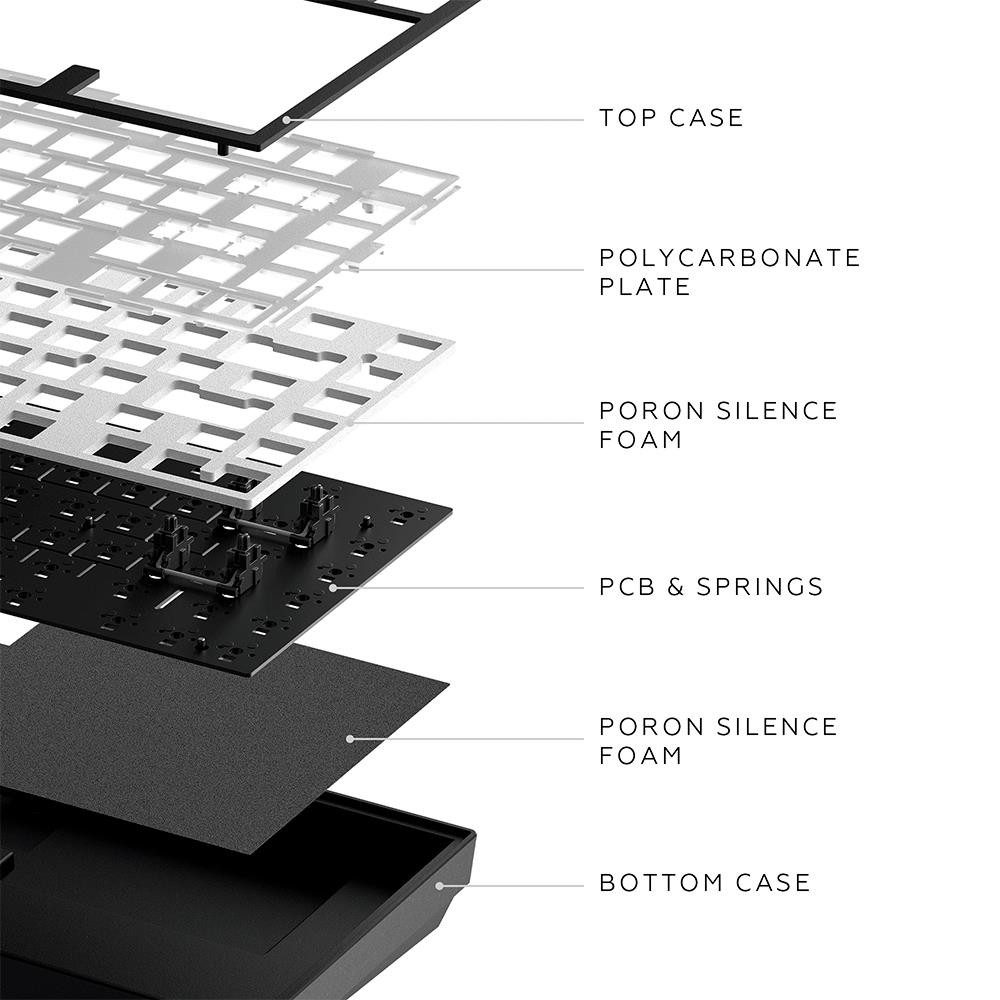 Dark Project Terra Nova Black Premium Mechanische Tastatur Aluminium Gaming-Tastatur (Mechanisch, Hot-Swap, Anti-Ghosting, RBG, mehrsprachig, kabellos) – Bild 5 von 5
