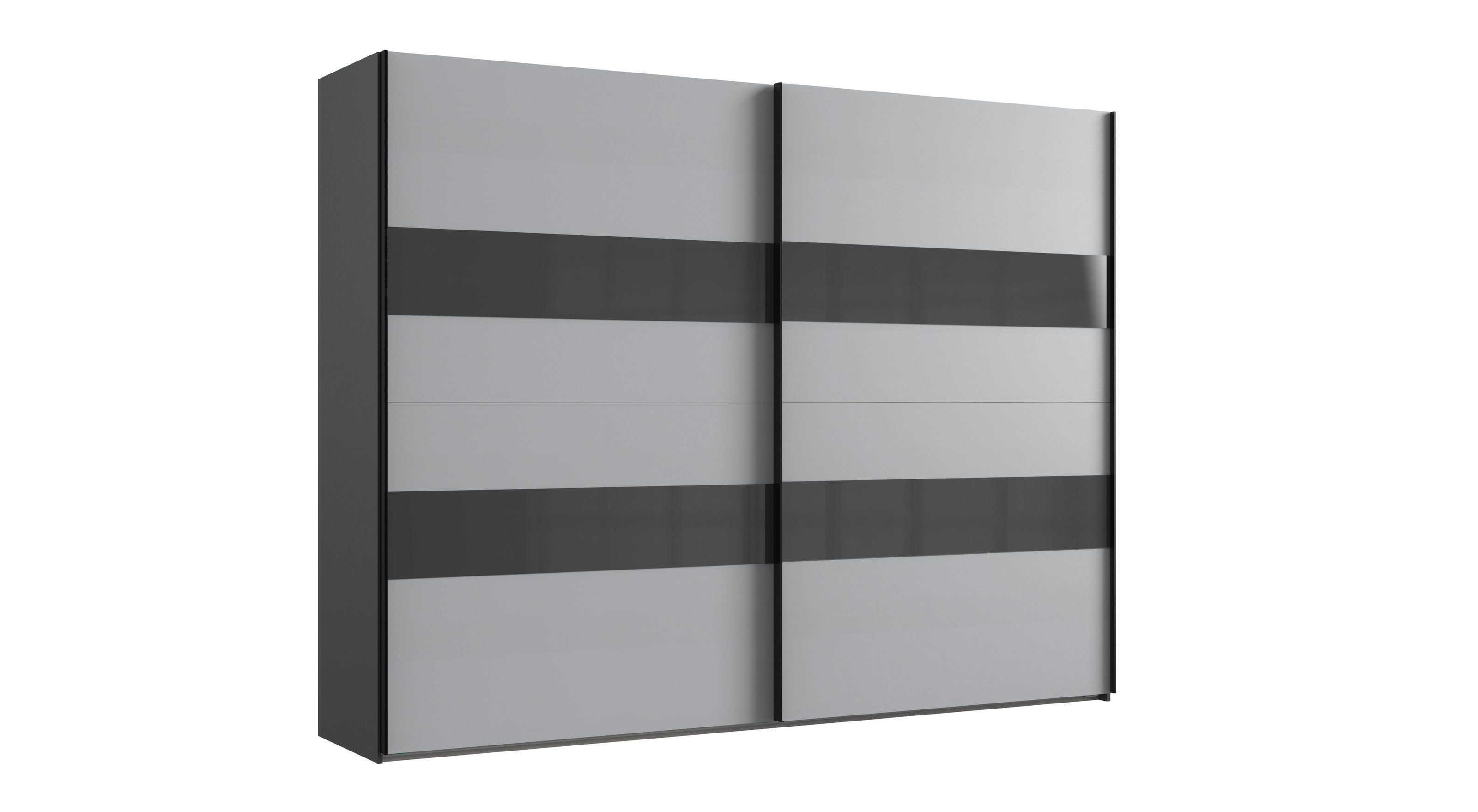 freiraum Kleiderschrank Altona2 (B/H/T: 270x210x65 cm) in Graphit mit 2 Türen und 5 Einlegeböden