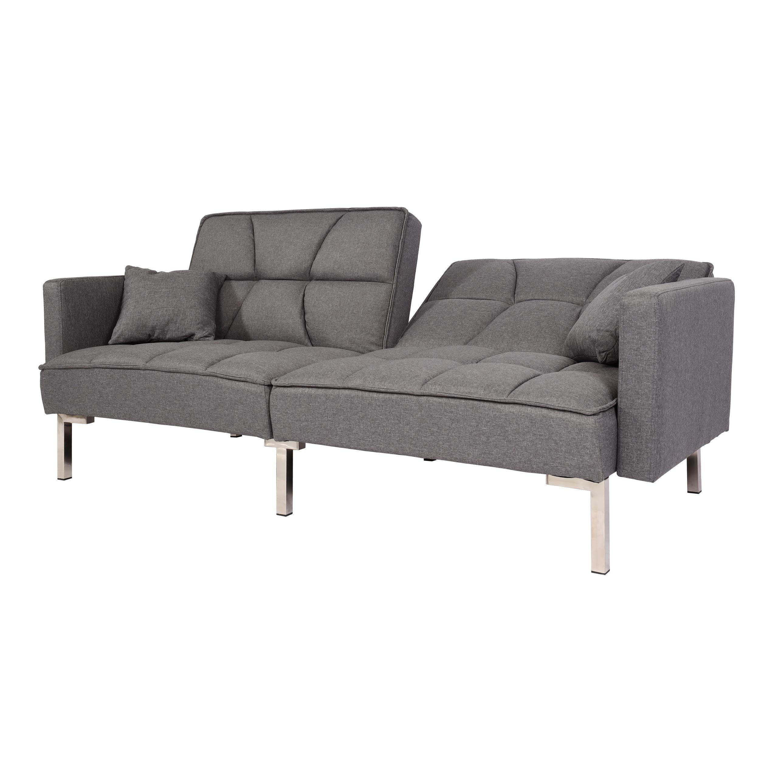 Neues Modell MCW Schlafsofa MCW-K65, Inklusive 2 | Ziernaht, Kissen Maximale kg grau Dekorative Belastbarkeit: 250 grau