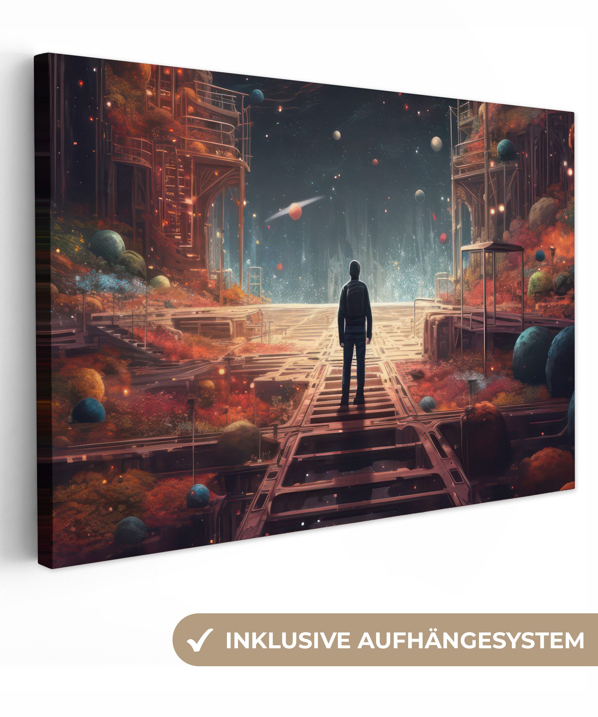 OneMillionCanvasses® Leinwandbild Außerirdisch - Astronaut - günstig online kaufen
