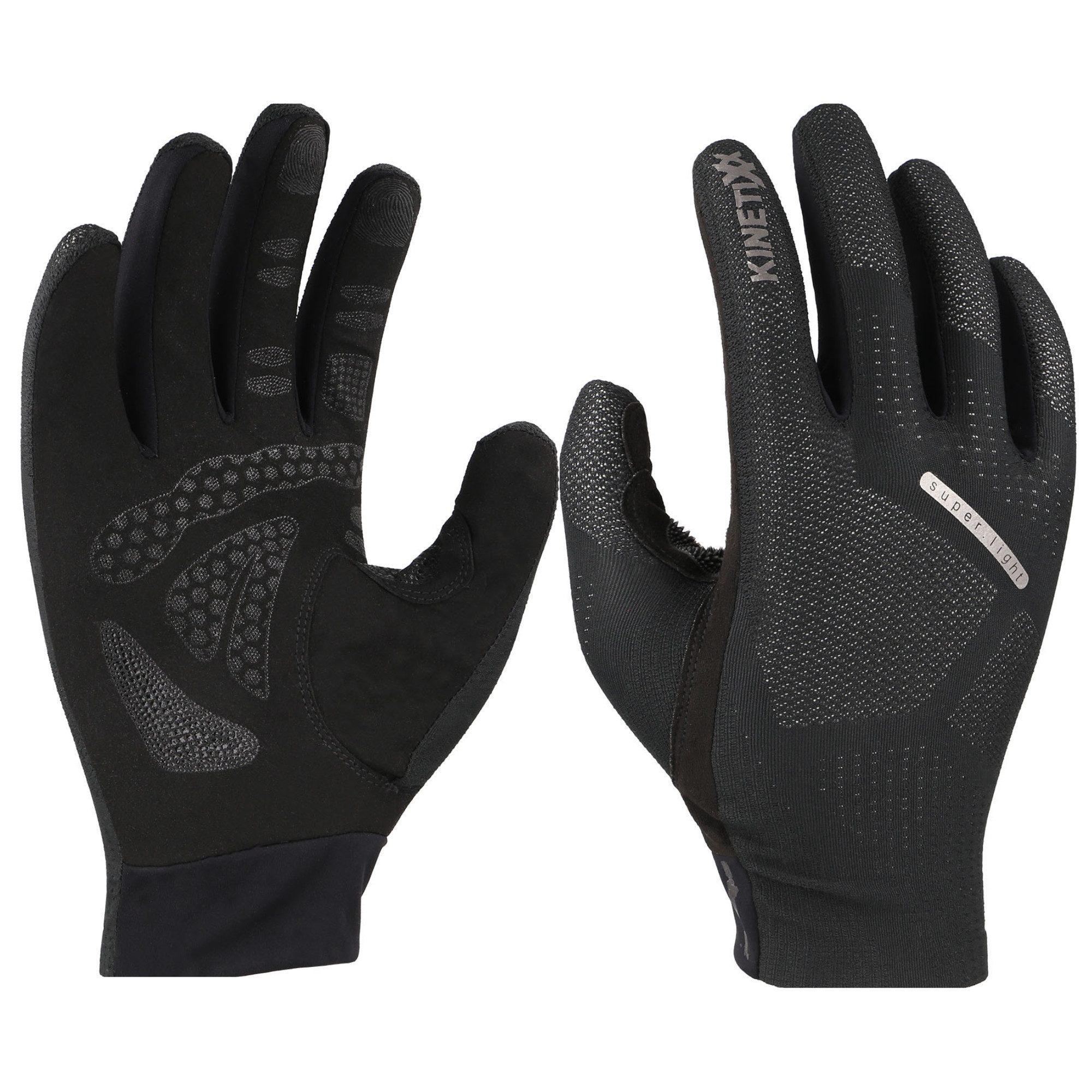 Kinetixx Multisporthandschuhe KinetiXx FARIK SUPERLIGHT, Gestrickter Multisport-Sommerhandschuh (im schwarz und rot) Atmungsaktiv, Touchscreen kompatibel, Reflektierend, Leicht