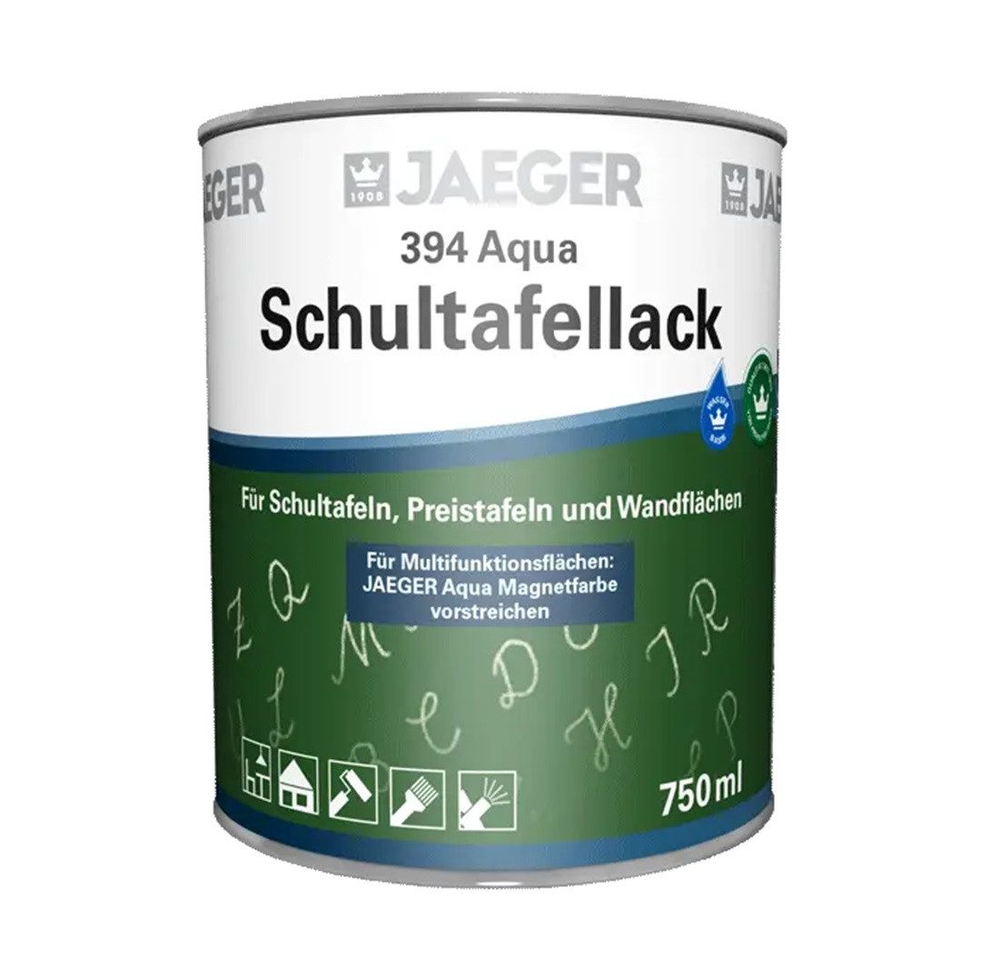 Jaegerlacke Lack 394 Aqua Schultafellack matte Tafelfarbe, wasserverdünnbar