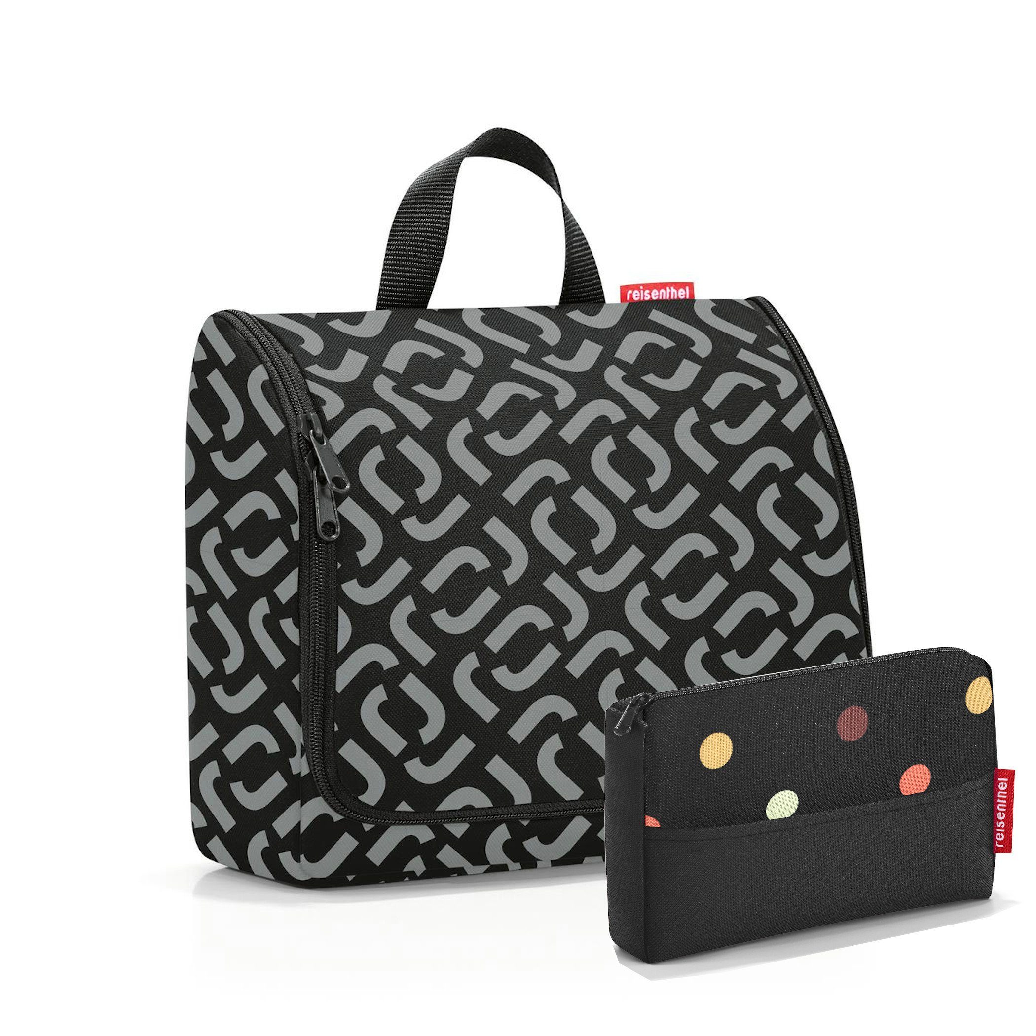 REISENTHEL® Kulturbeutel, Toiletbag XL & Pocketcase Set: Stilvolle Pflege-Organisation signature black