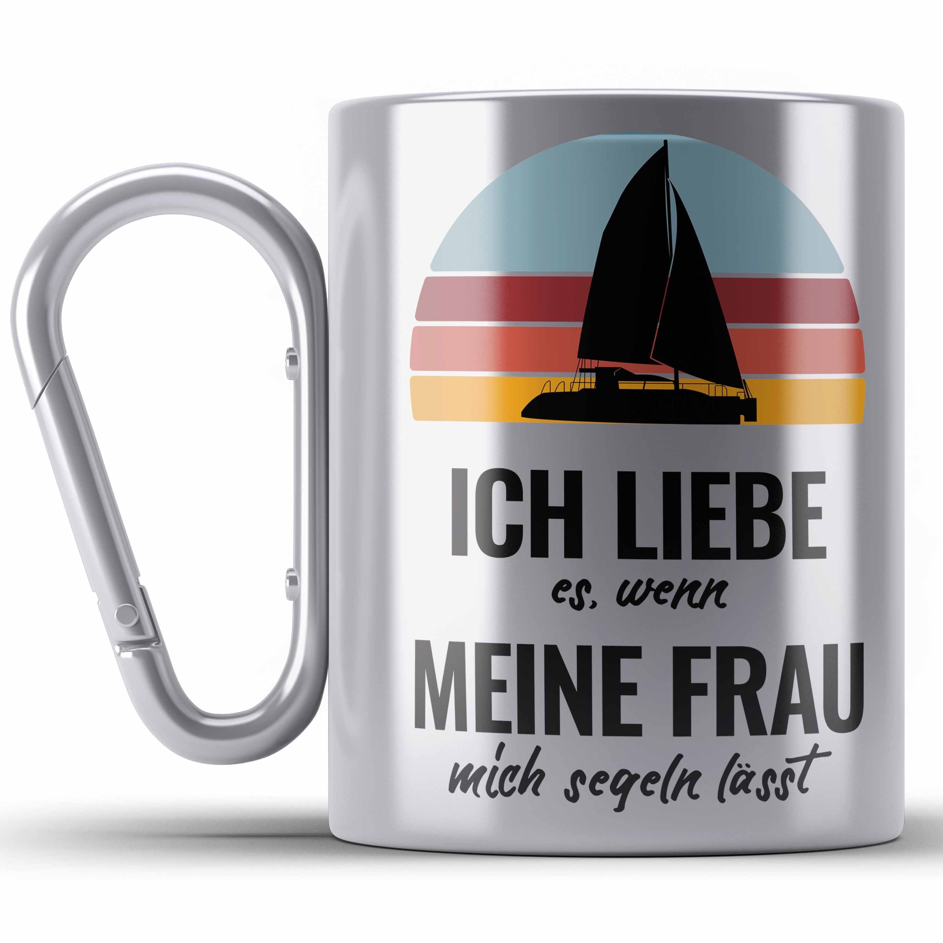 Thermotasse Trendation - Segeln Geschenk Karabiner Edelstahl Tasse Mir Reichts Ich