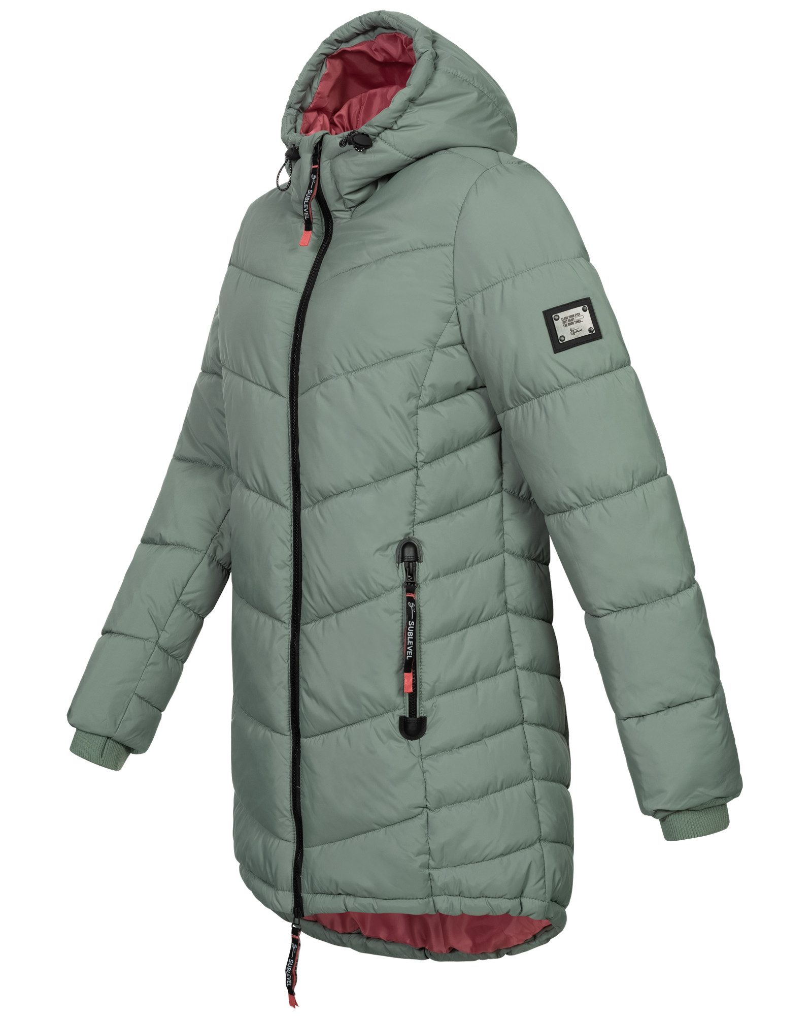 SUBLEVEL Steppjacke Damen Winter Jacke Mantel Parka Steppjacke Steppmantel Wintermantel