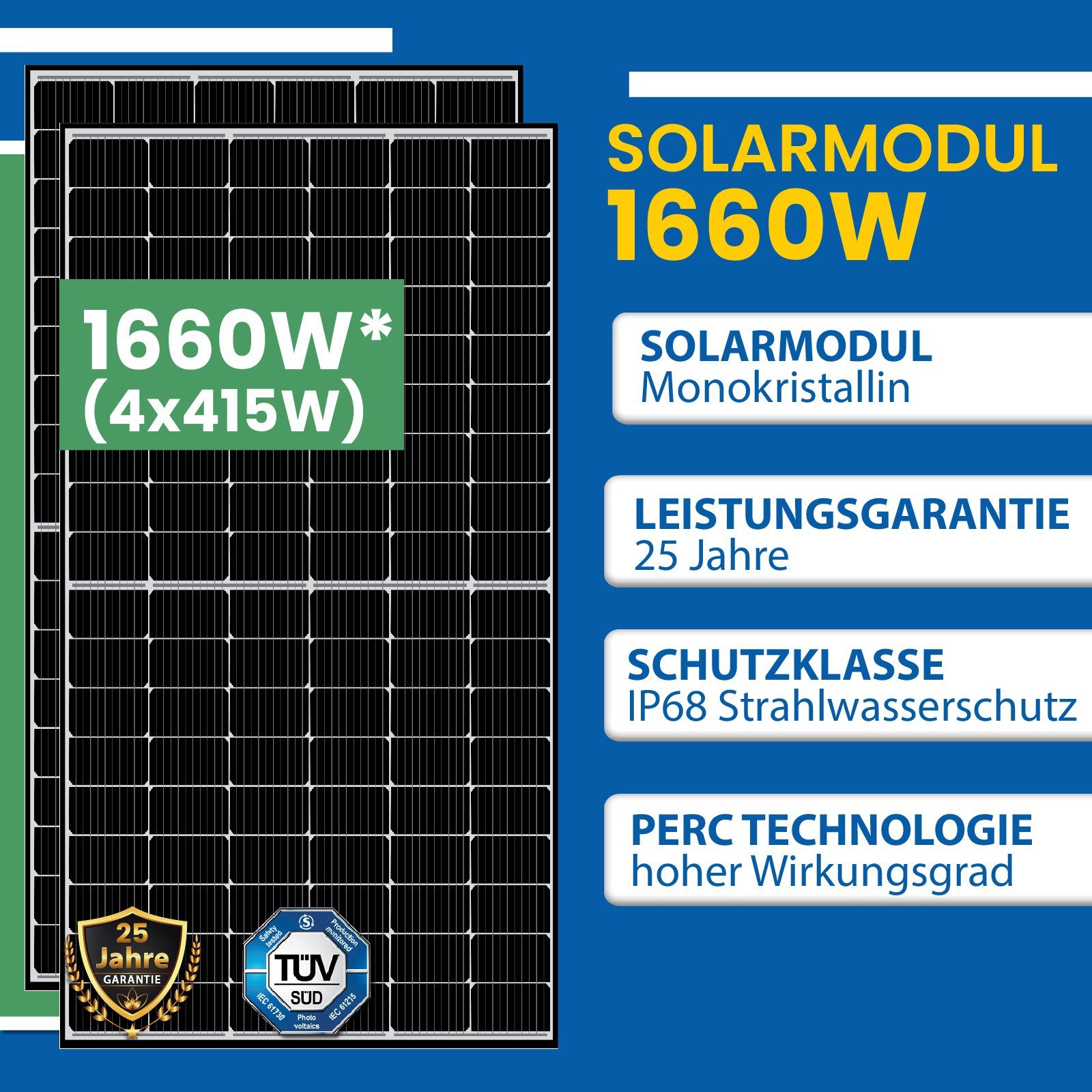 PV-Montage EPP.Solar Balkonkraftwerk, Photovoltaik Solaranlage Rund, HMS-1600-4T Balkongeländer Hoymiles 1660W Wechselrichter, DTU-WLite-S