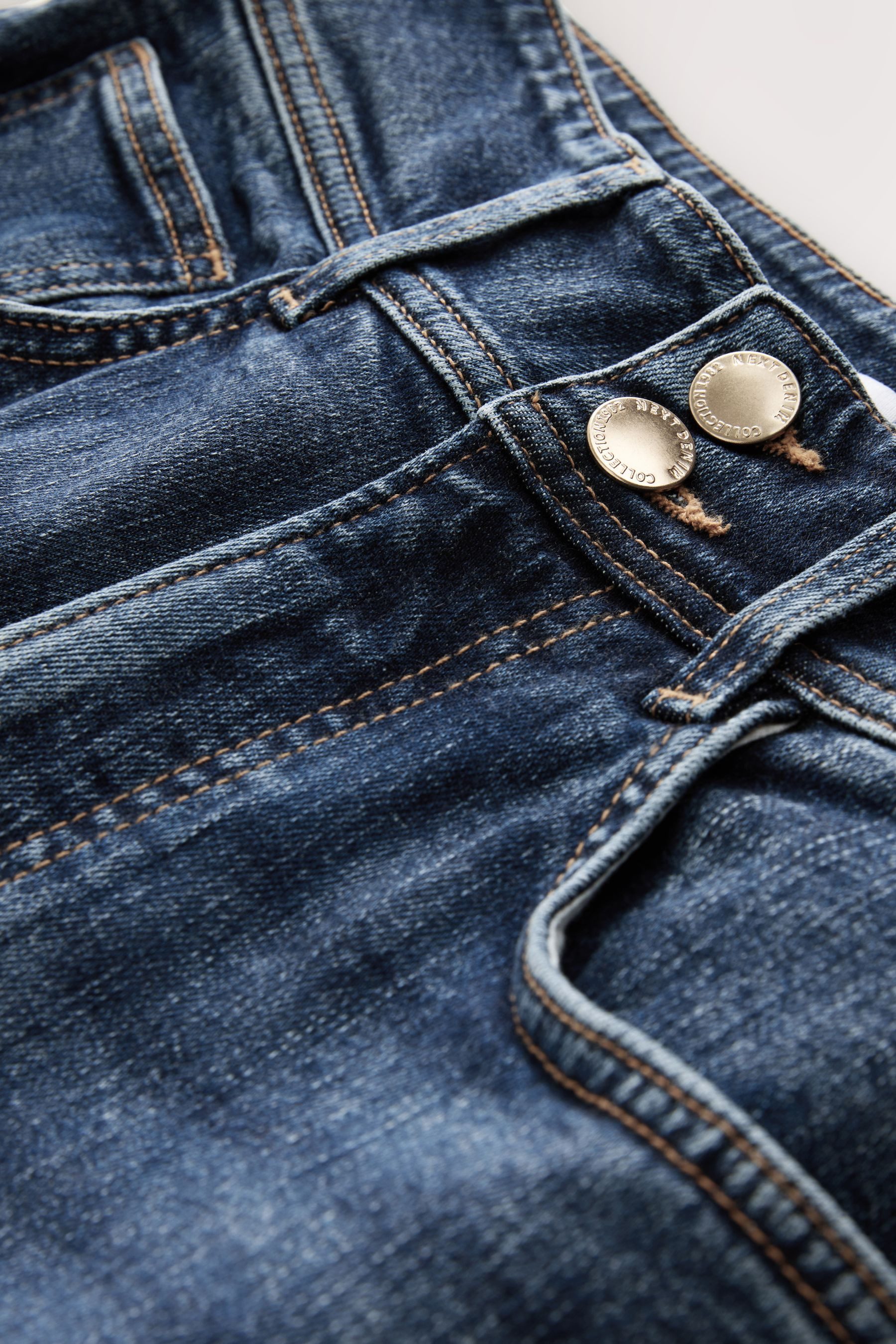 Next Stretch-Jeans Hochbund-Jeans mit weitem Bein und Stretch (1-tlg)