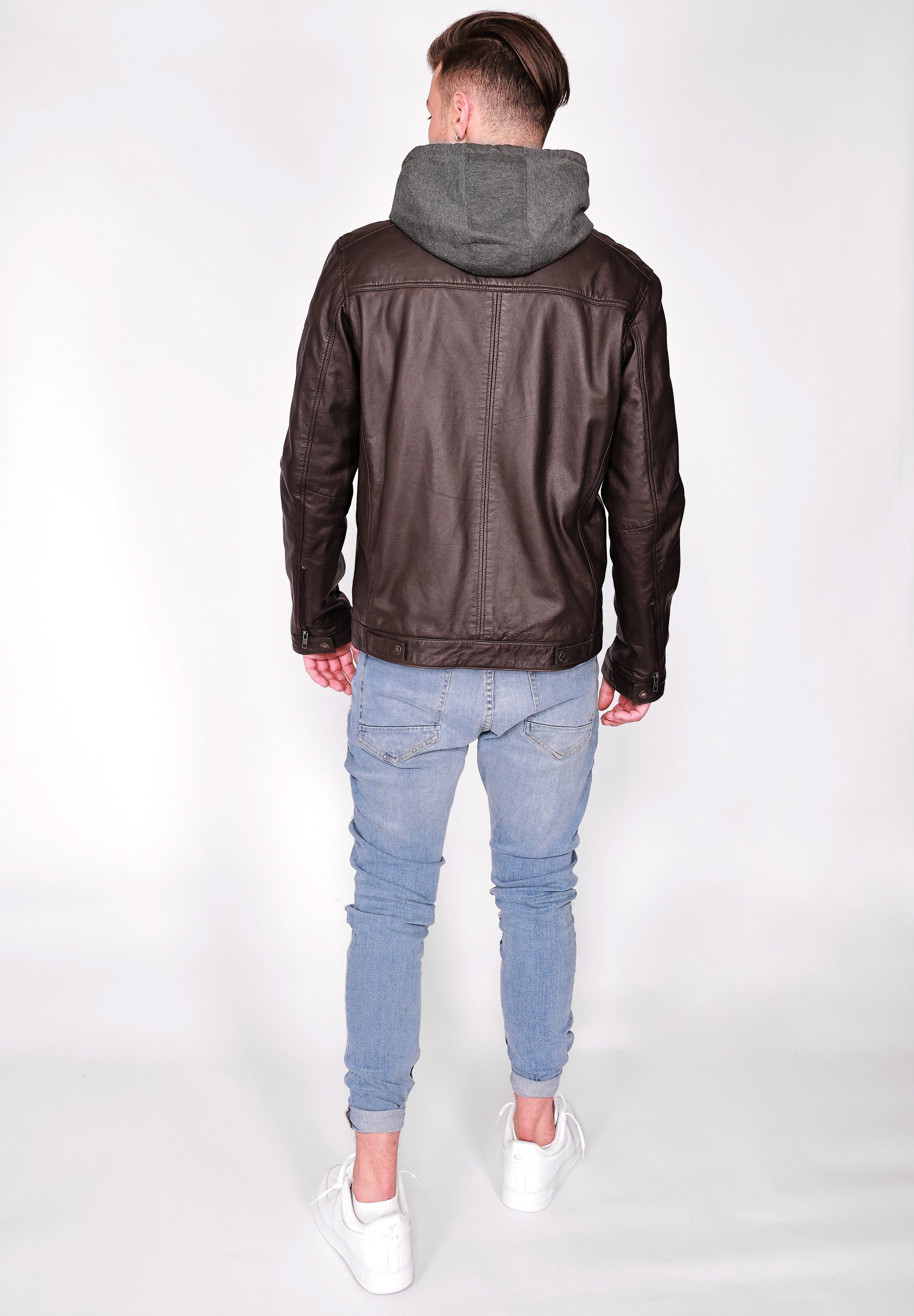 MUSTANG Lederjacke Foster dark brown