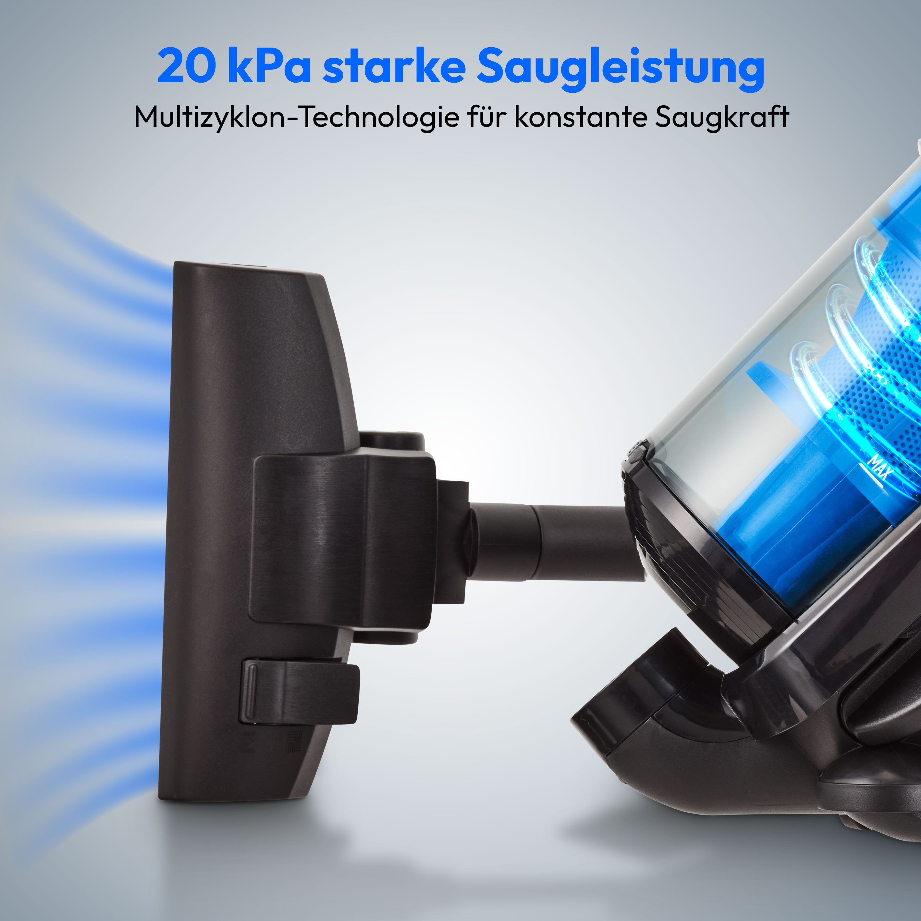 Medion® Bodenstaubsauger P4000 (MD 11906), 8.000 Pa Saugleistung, 4,3L, Multizyklon-Technologie, 900 W, beutellos, 11 Meter Kabellänge, HEPA 13 Filter, 75 dB, integriertes Zubehör