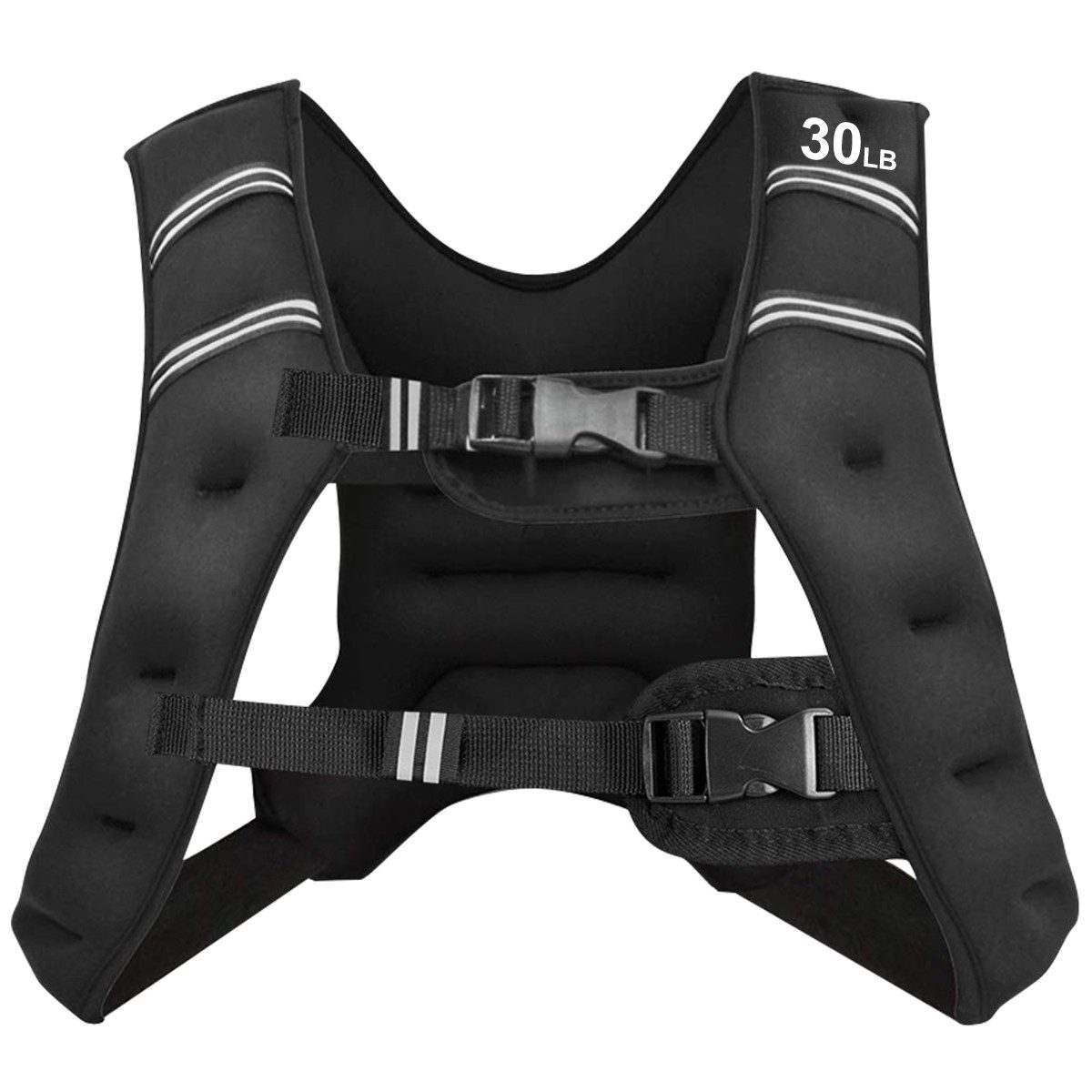COSTWAY Gewichtsweste Trainingsweste, mit Reflexstreifen und Verstell-Riemen