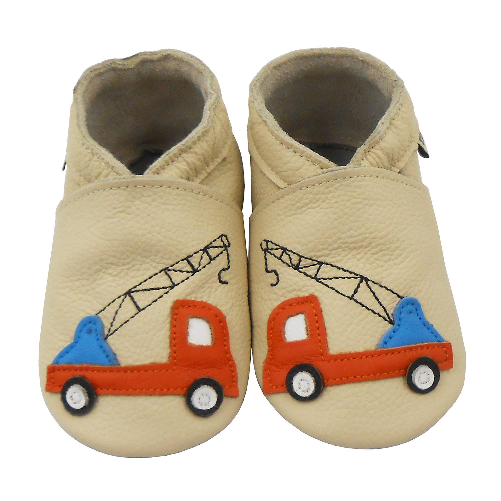 mepiq MEPIQ Baby Lauflernschuhe aus Leder mit Gummisohle rutschfest Krabbelschuh