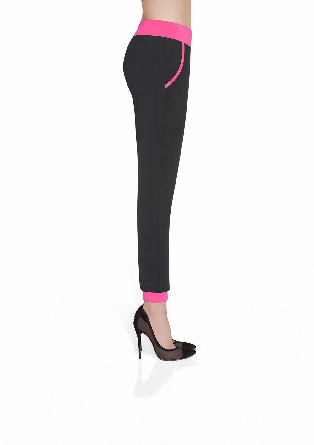Leggings Hose Leggings Leggins lang weich bequem Stretch 200den Hannah schwarz-