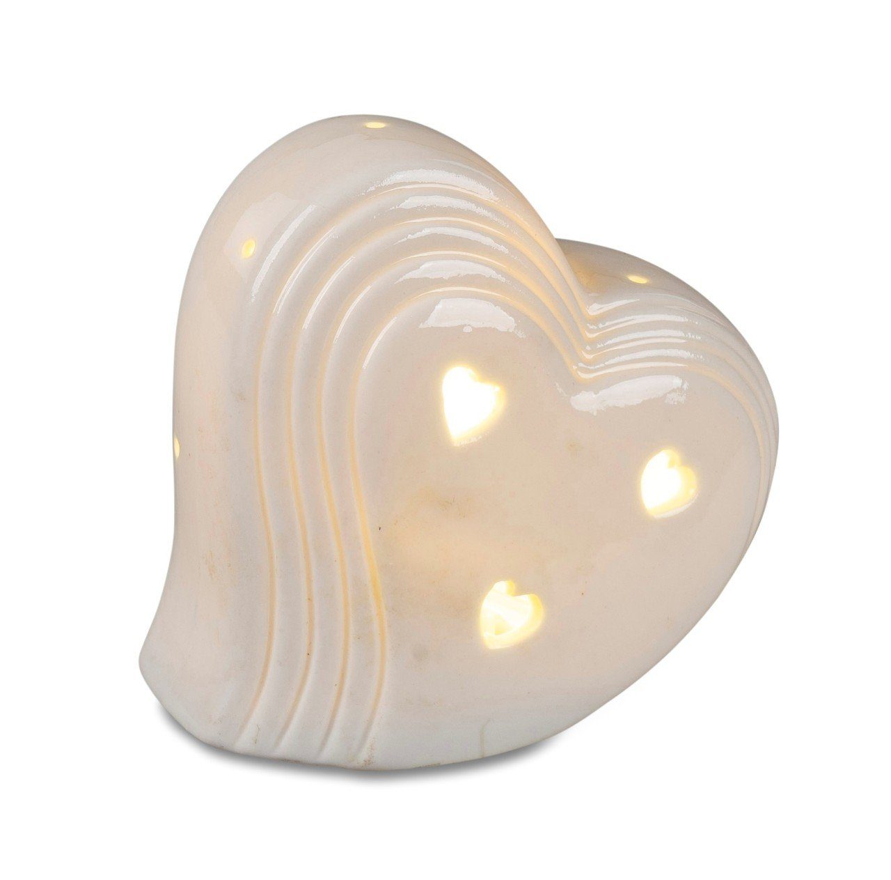 formano Dekoobjekt Hearts, B:10cm H:9.5cm Weiß Porzellan